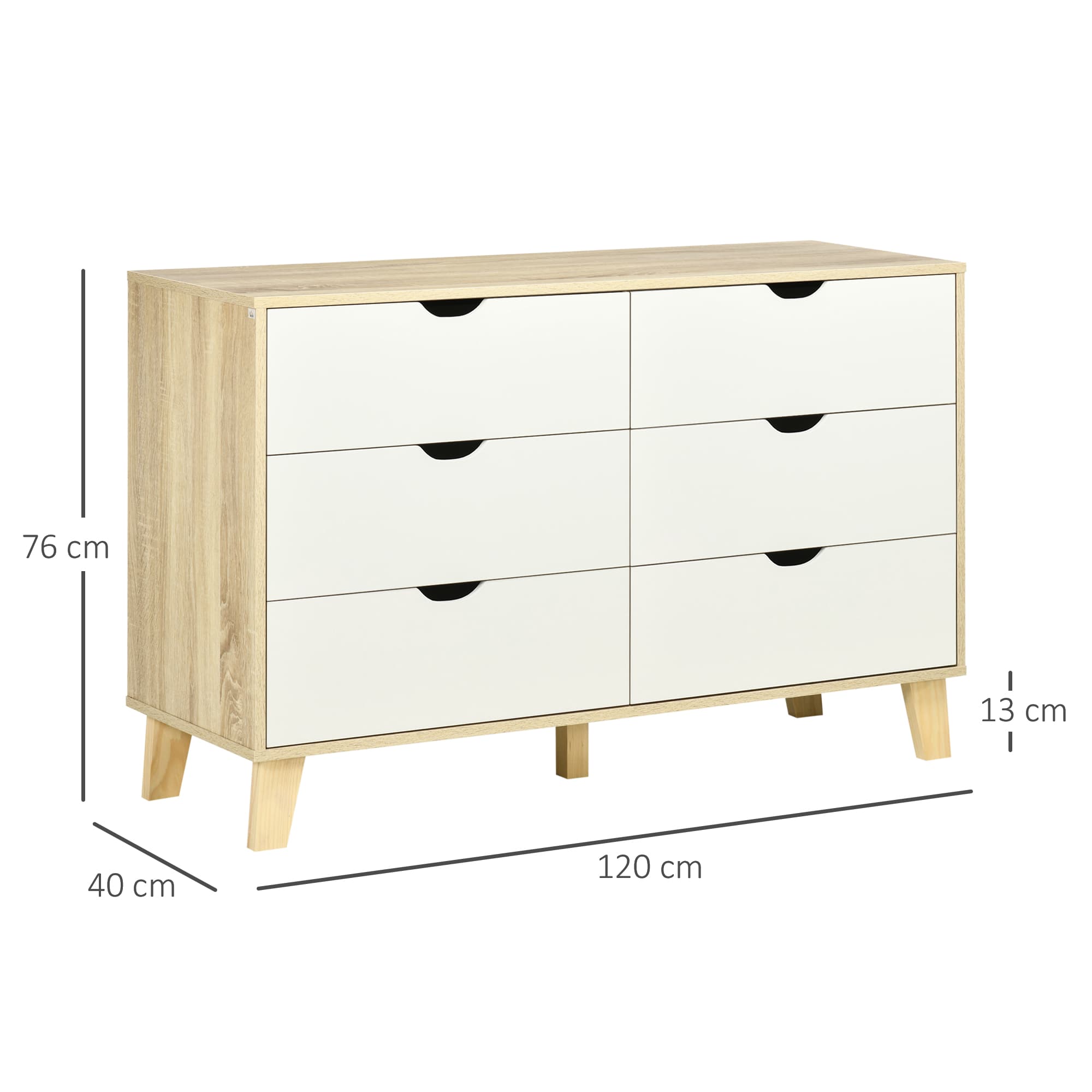 Wide 6-Drawer Chest of Drawers for Effortless Storage - image 2