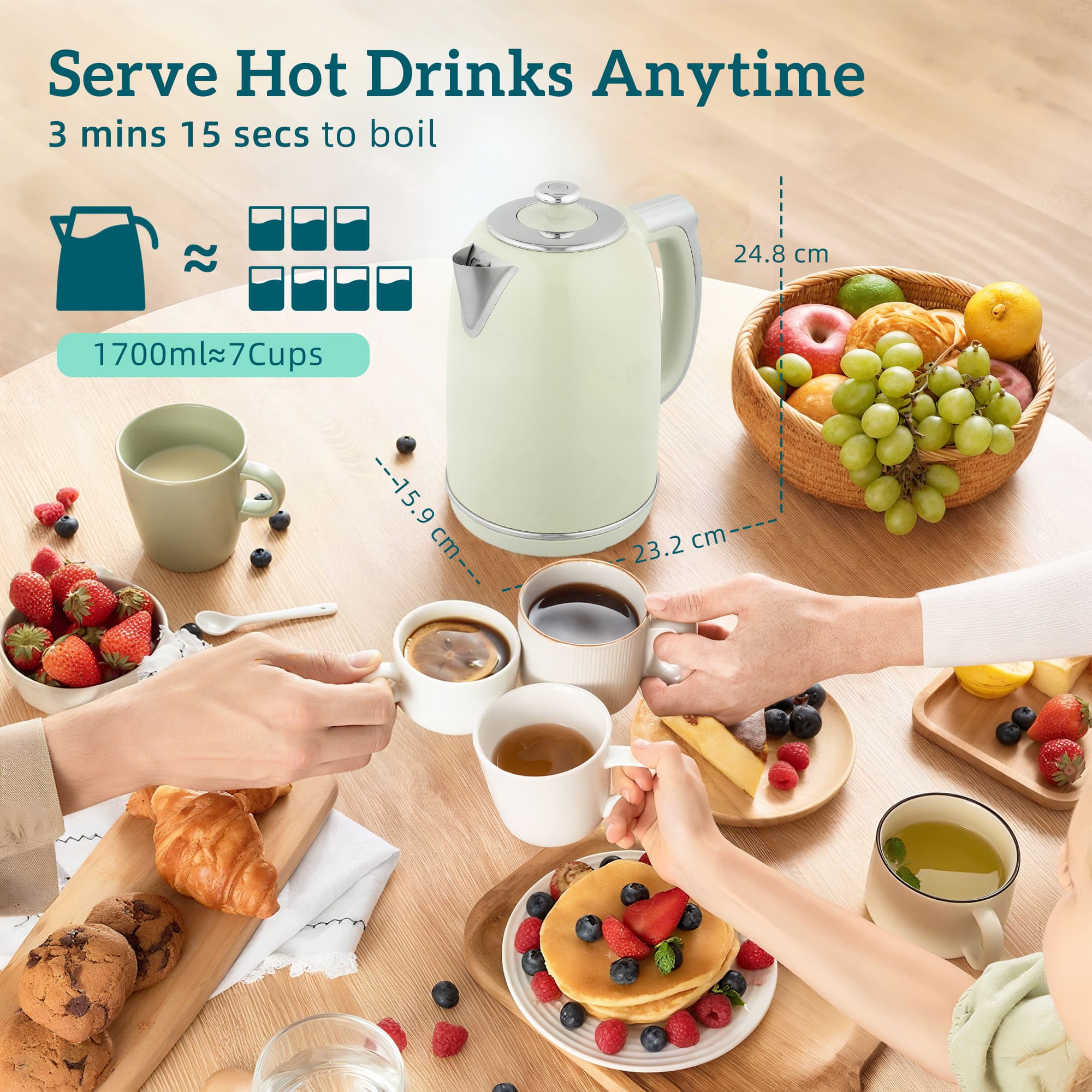 Transform Your Mornings with this Grey Retro Breakfast Set - image 3