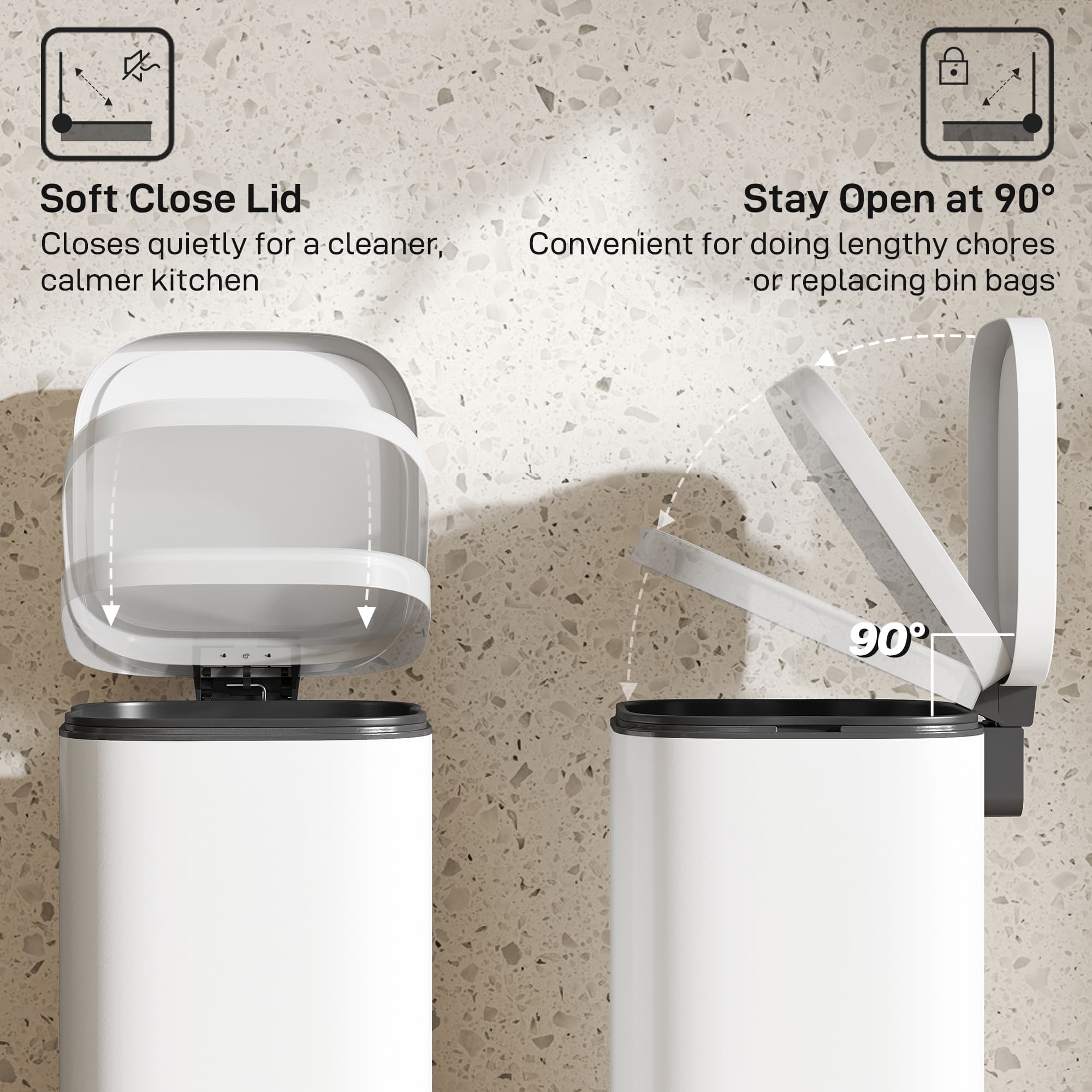 Cream 30L Pedal Bin for Kitchens and Offices - image 6