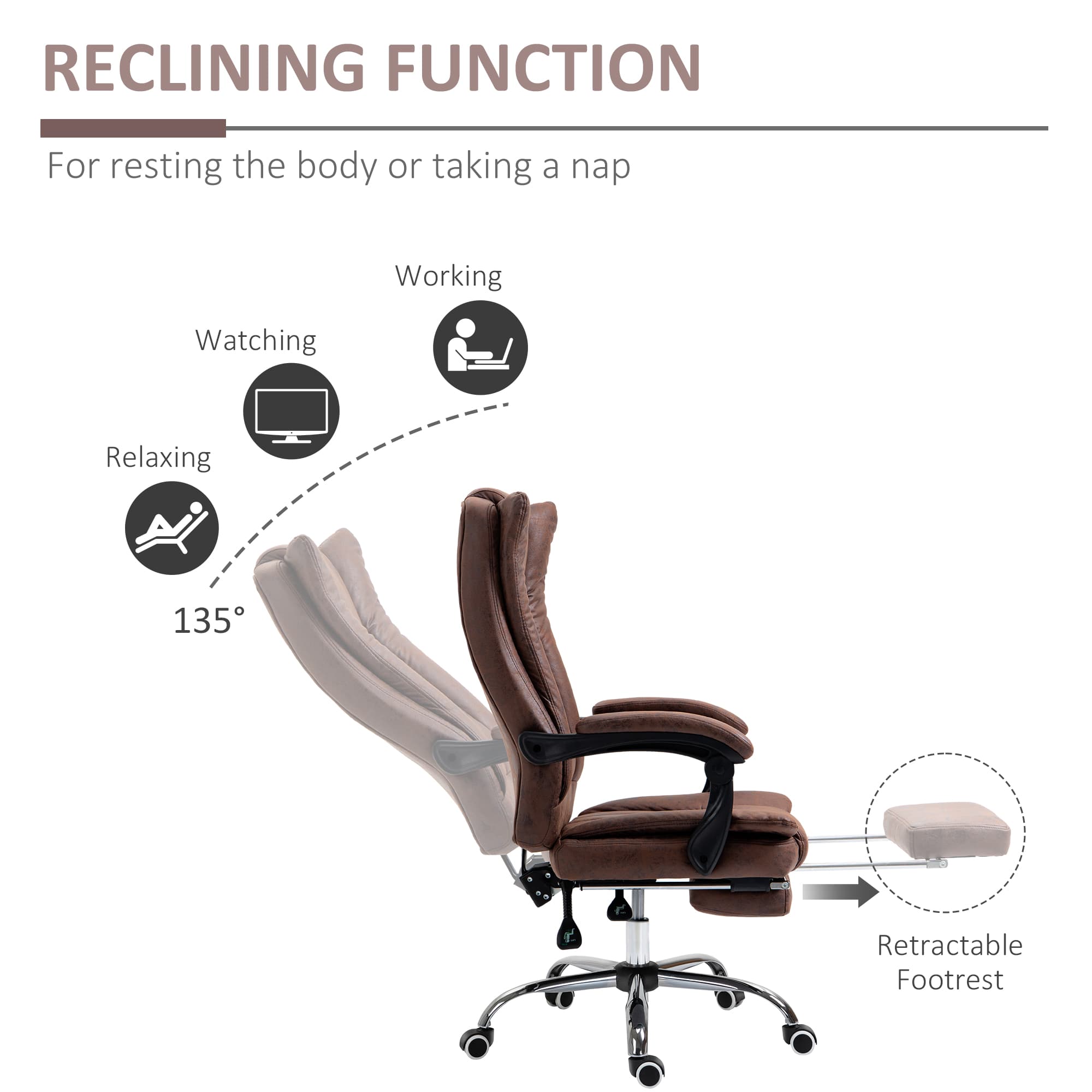 Transform Your Workday with the Vinsetto Reclining Chair - image 3