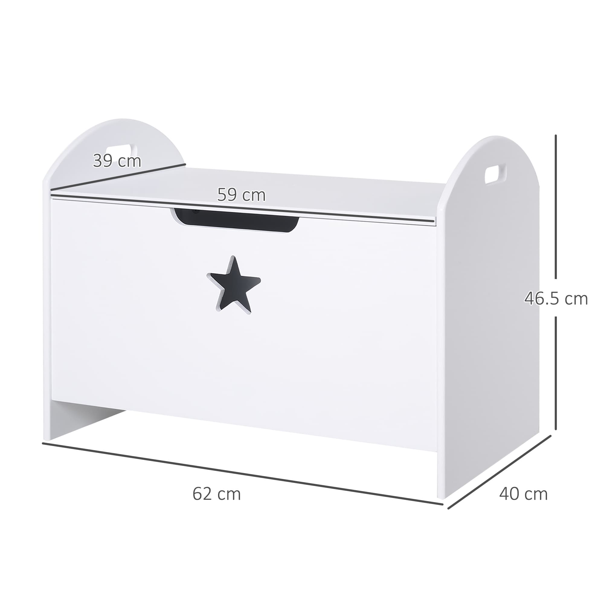 White Toy Storage Box for Children's Rooms - image 6