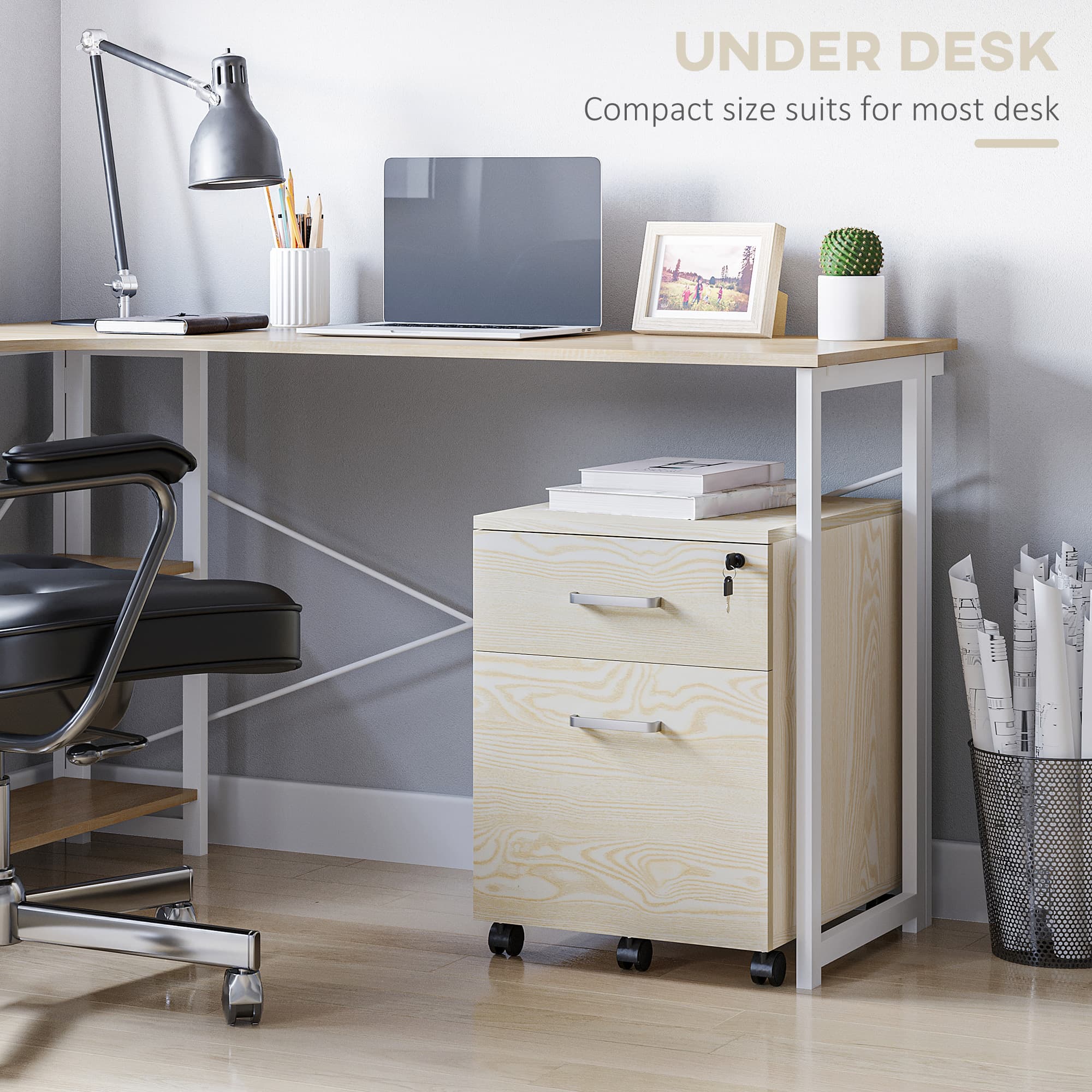 Secure Your Workspace with the Vinsetto Oak Filing Cabinet - image 4