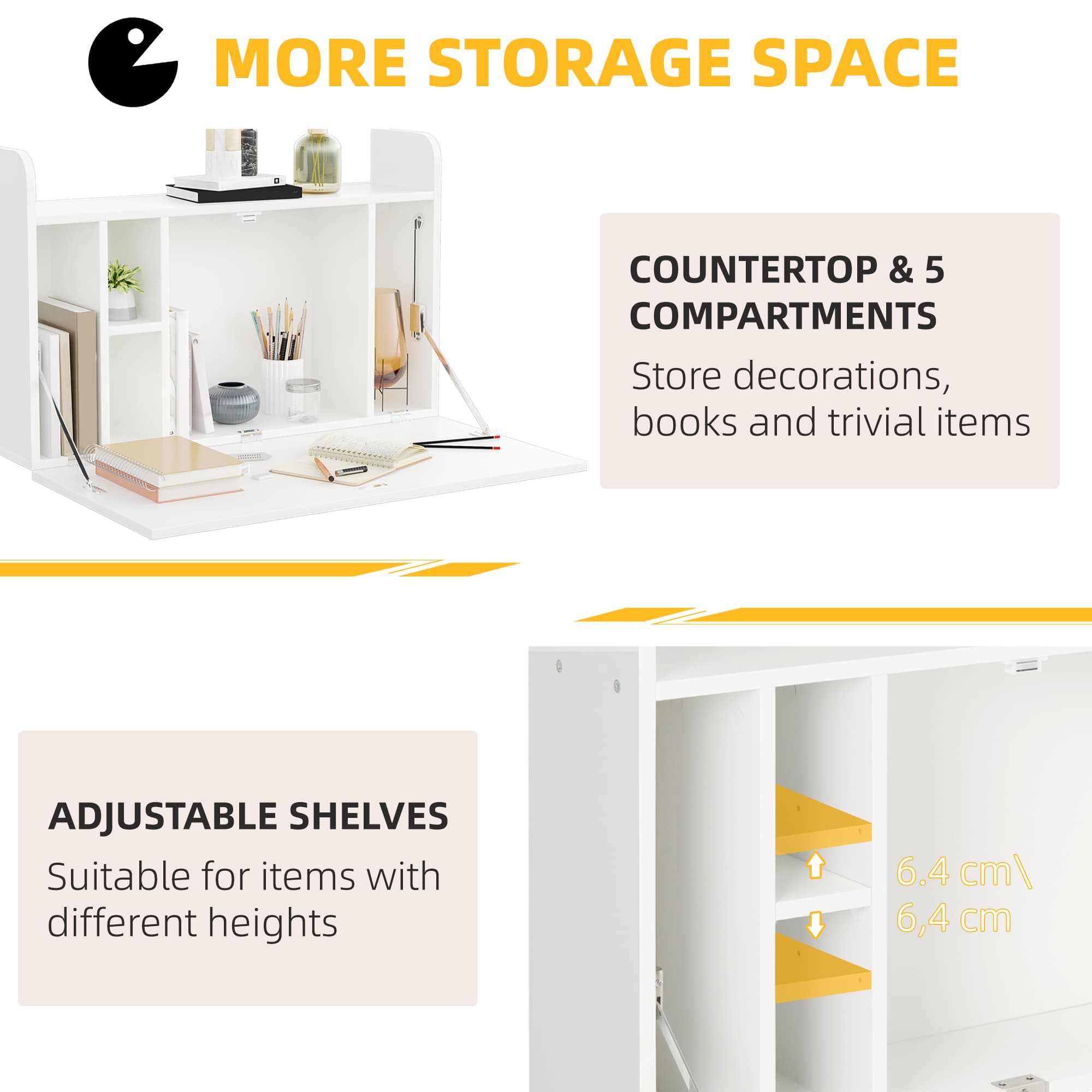Transform Your Space with this White Floating Laptop Desk - image 3