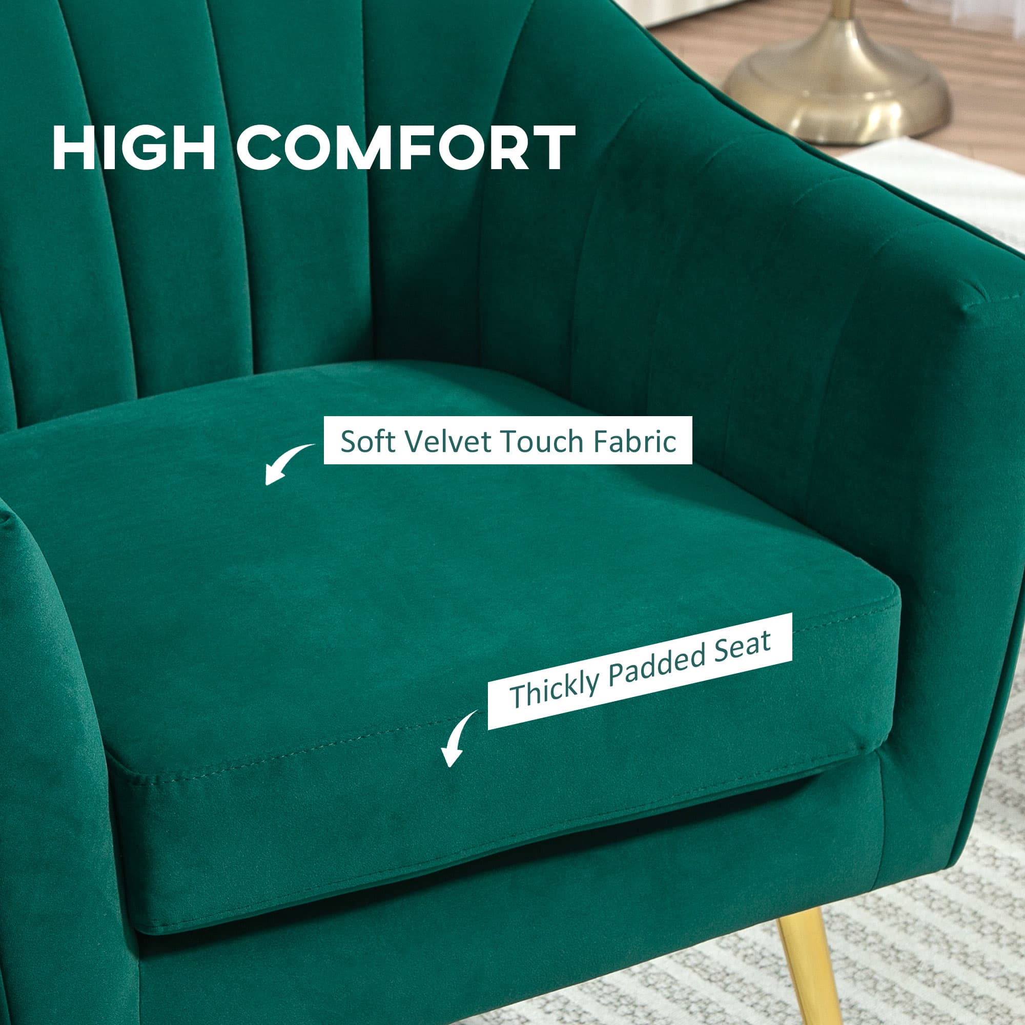 Transform Your Living Space with this Green Velvet Tub Chair - image 1