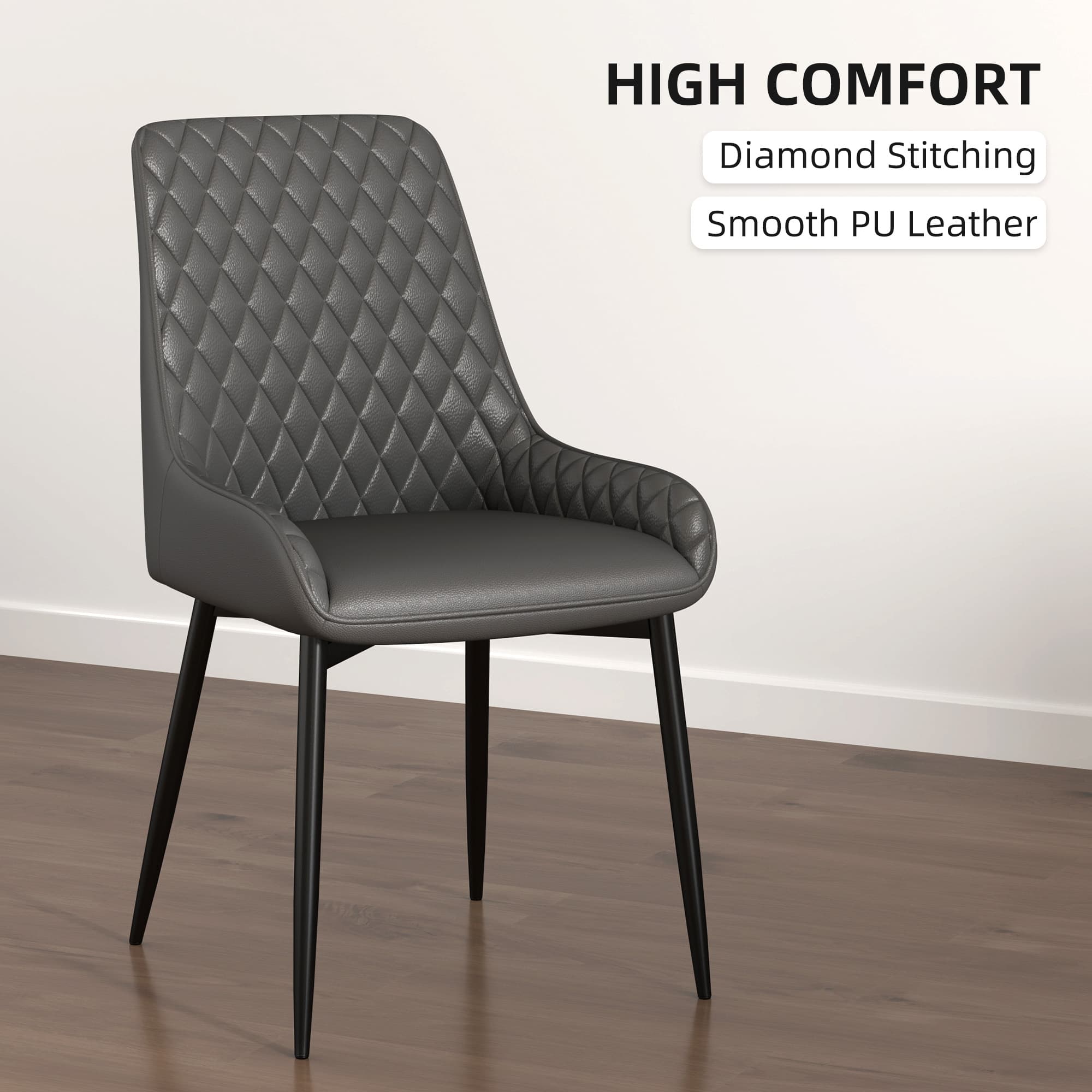Transform Your Dining Space with Grey Quilted Leather Chairs - image 5