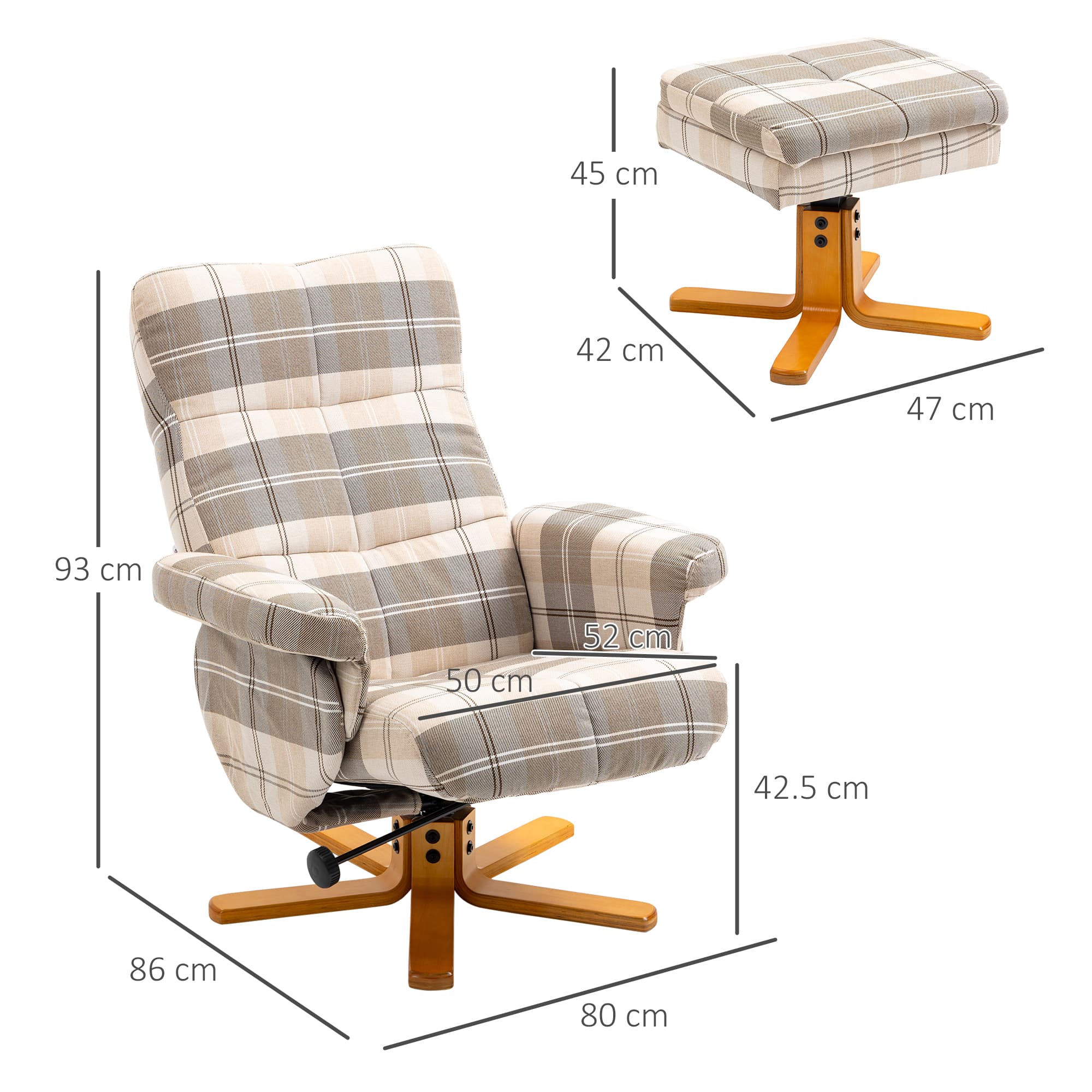 Transform Your Comfort: Swivel Recliner Chair & Storage Footstool - image 5