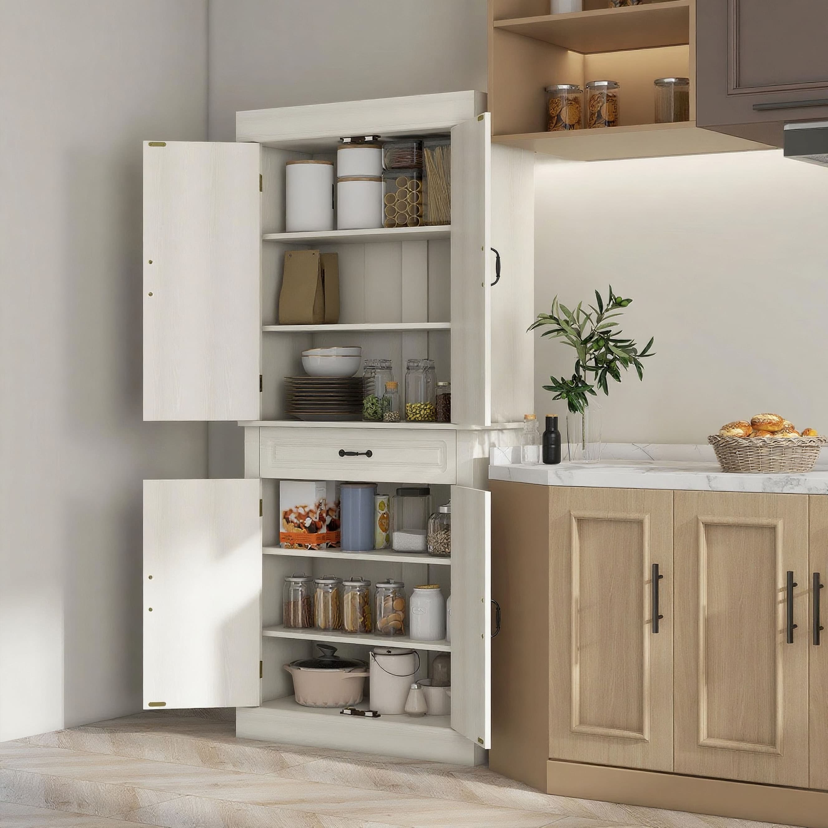 Transform Your Space with this Tall White Kitchen Pantry - image 2
