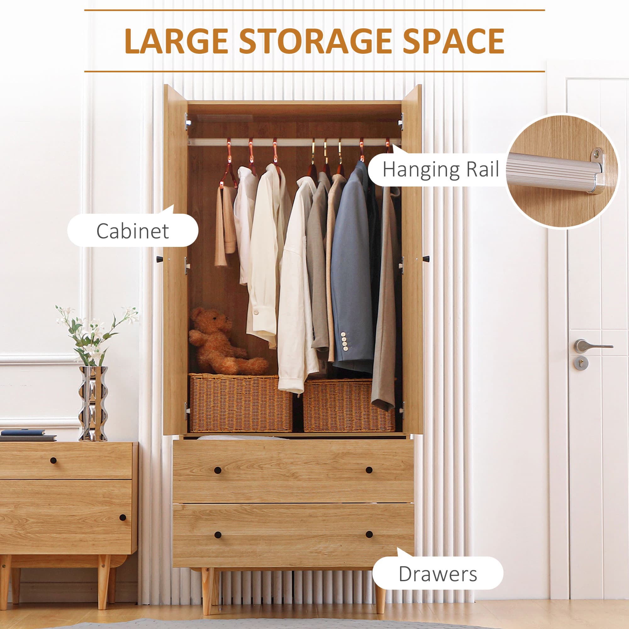Transform Your Bedroom Storage with this Natural Wood Wardrobe - image 5