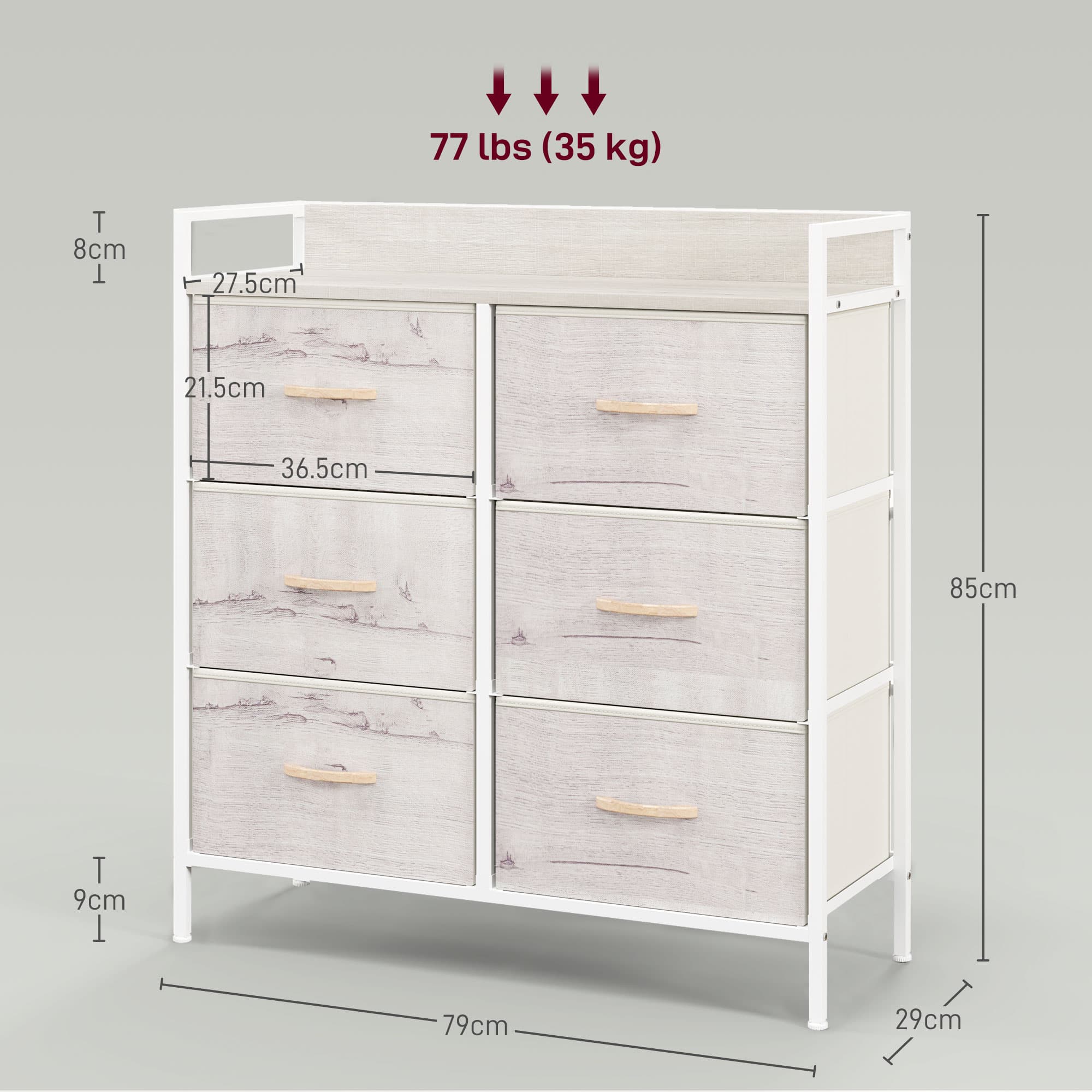 Effortless Storage with the Rustic 6-Drawer Fabric Chest - image 1