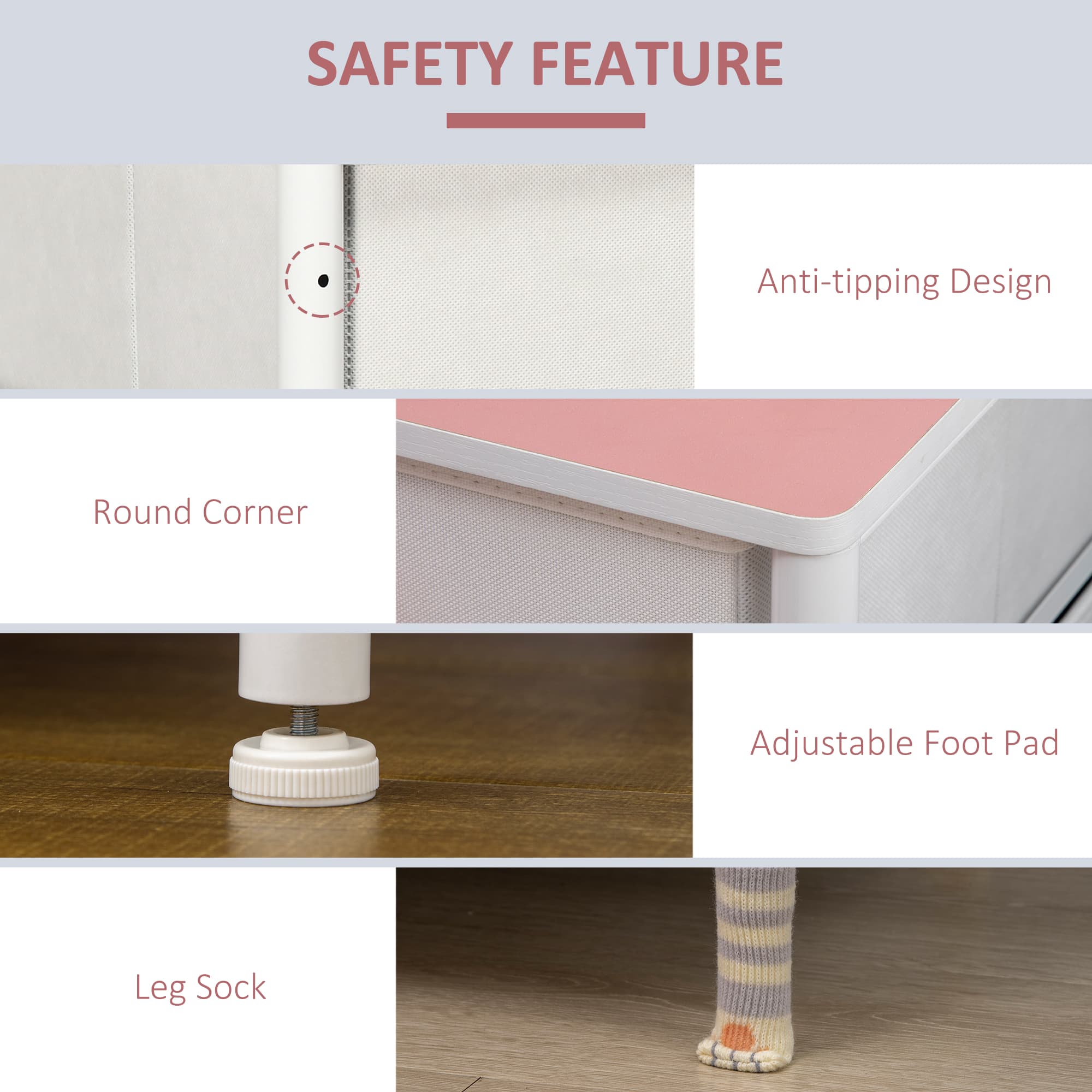 Pink Fabric Drawer Chest for Kids Rooms and Storage - image 10