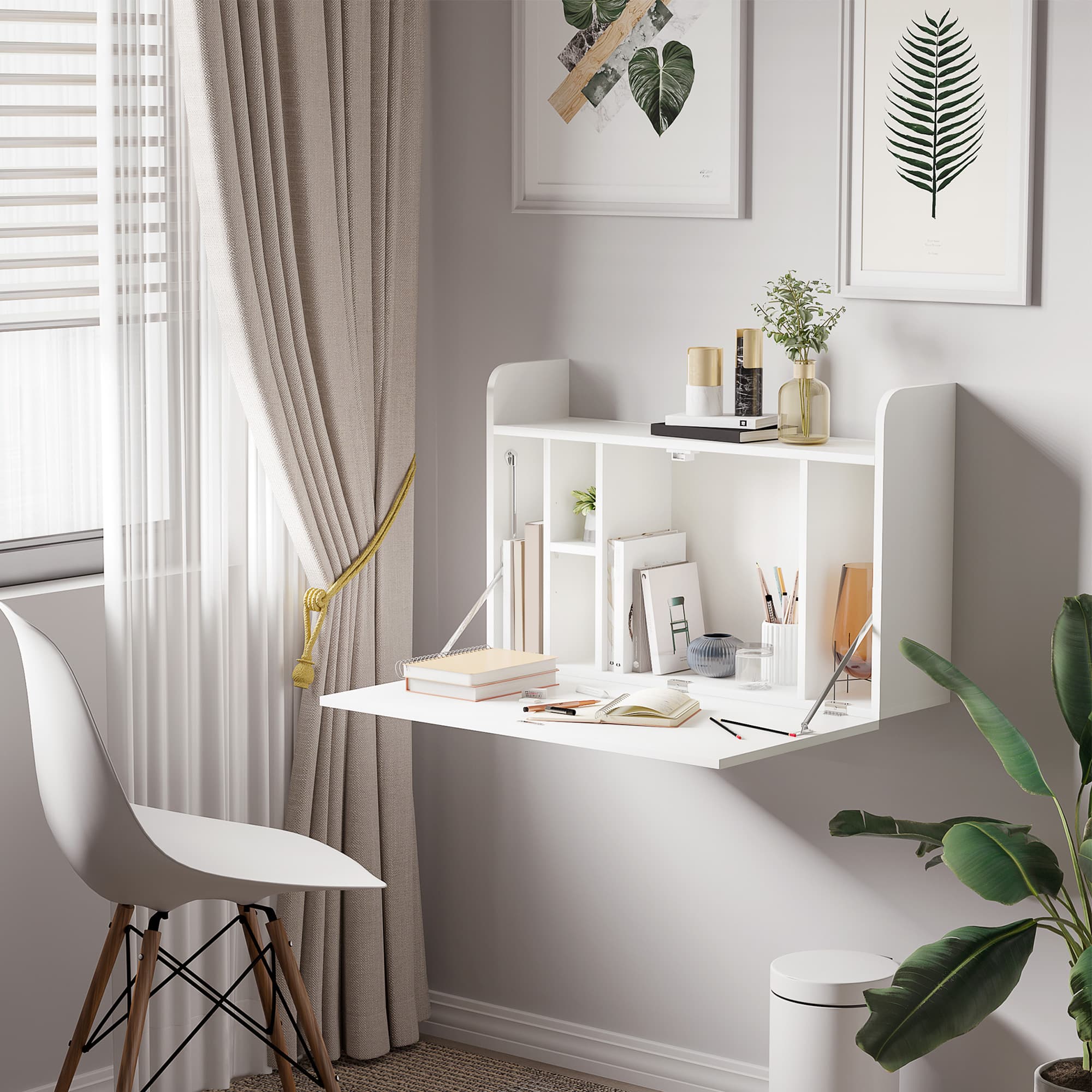 Transform Your Space with this White Floating Laptop Desk - image 2