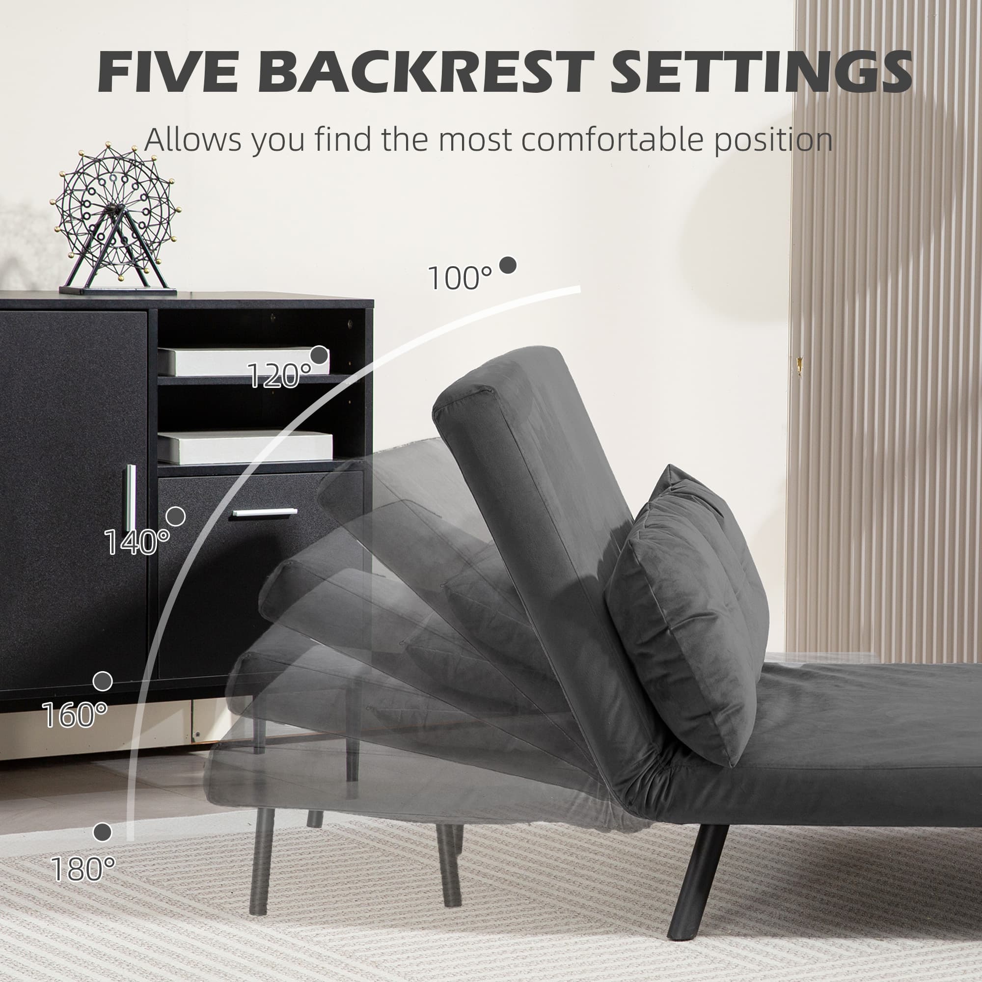 Transform Your Space with this 4-in-1 Velvet Double Sofa Bed - image 1