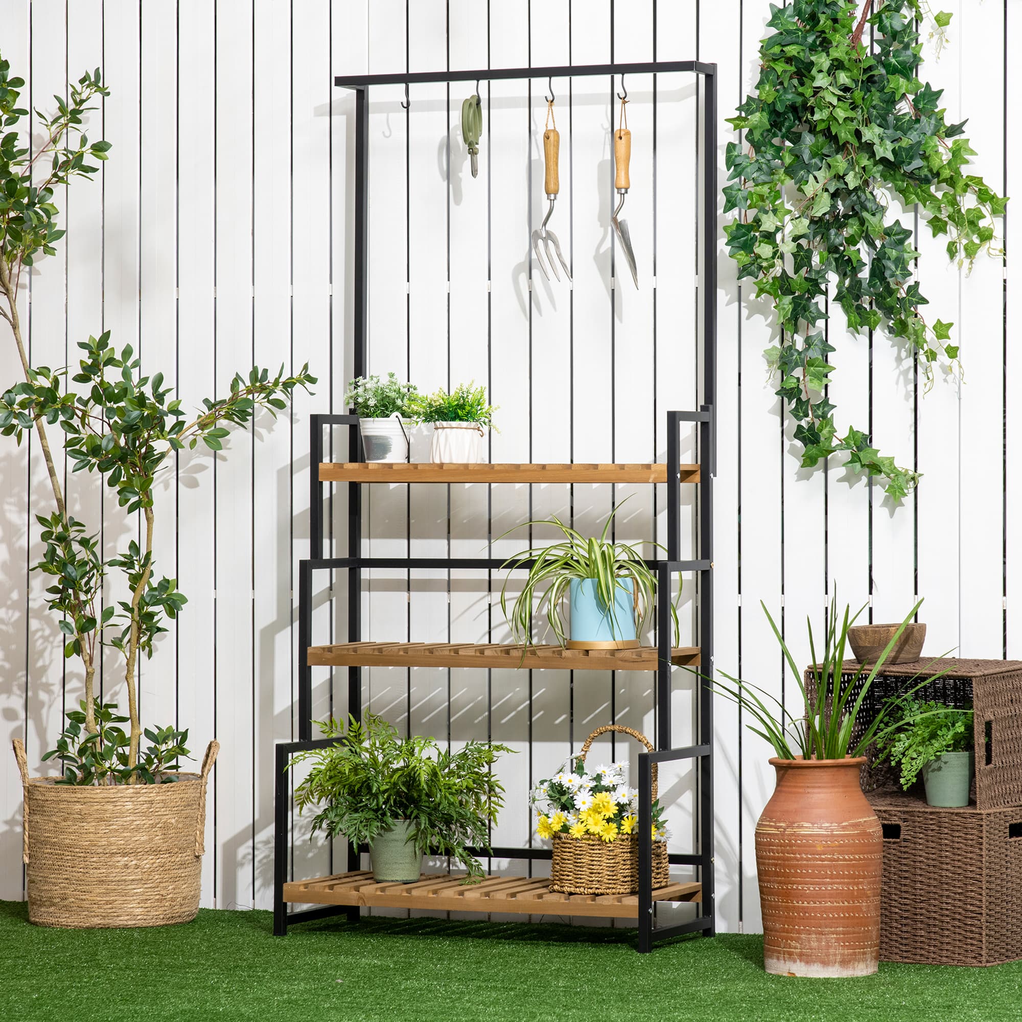 Transform Your Space with this 3-Tier Wooden Plant Stand - image 4