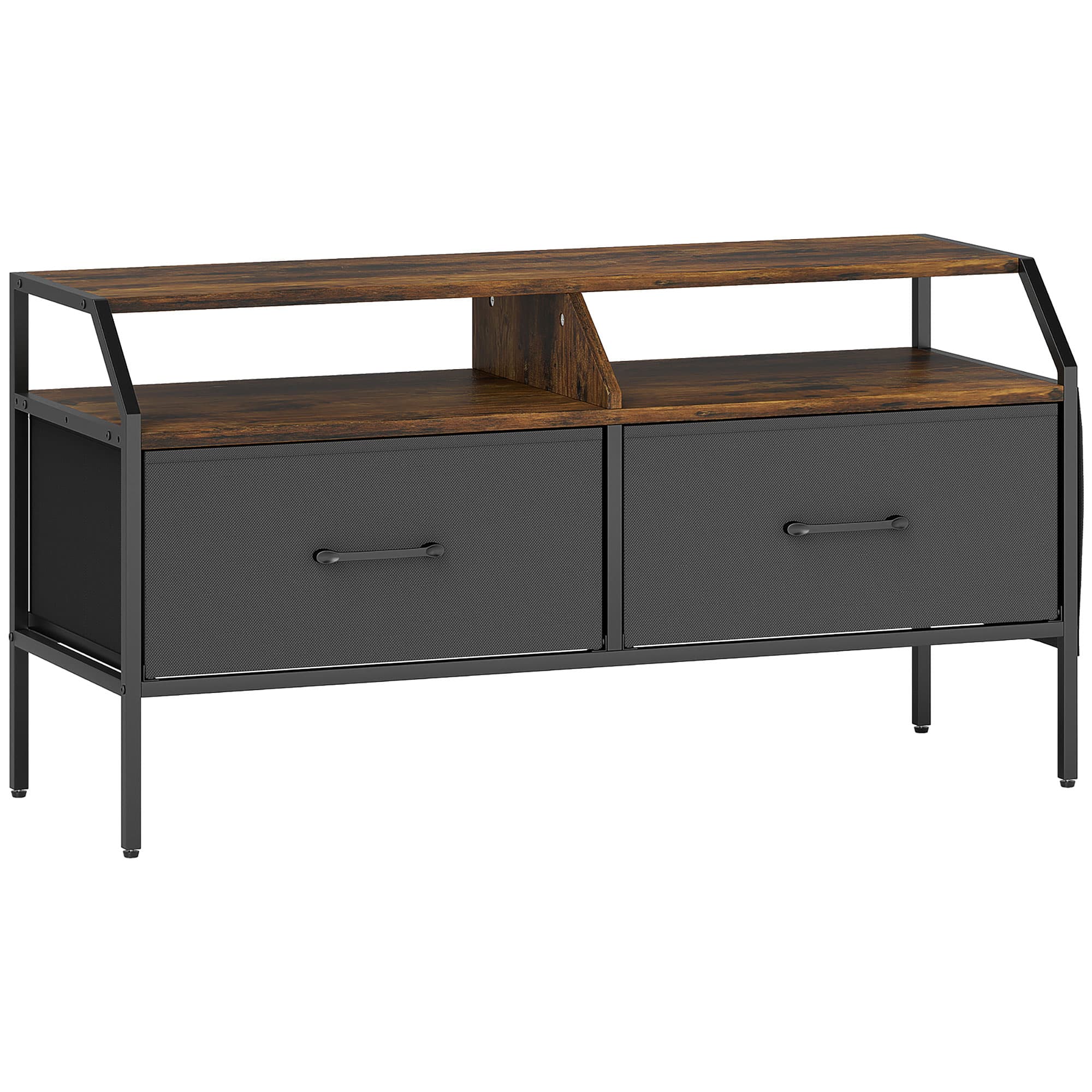 Transform Your Space with this Industrial Rustic TV Unit - Rustic Brown