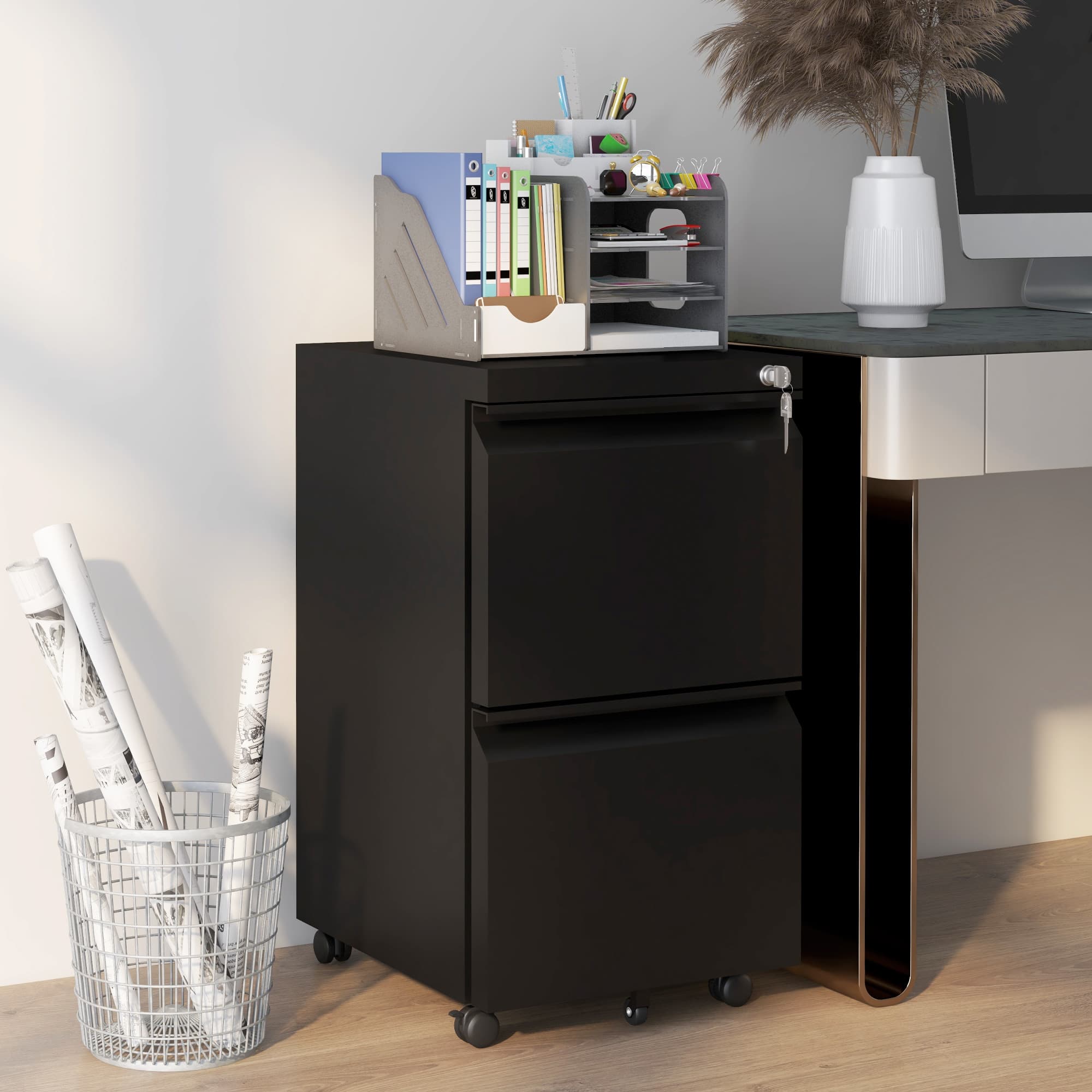 Secure Your Office with the Vinsetto Steel Filing Cabinet - image 3