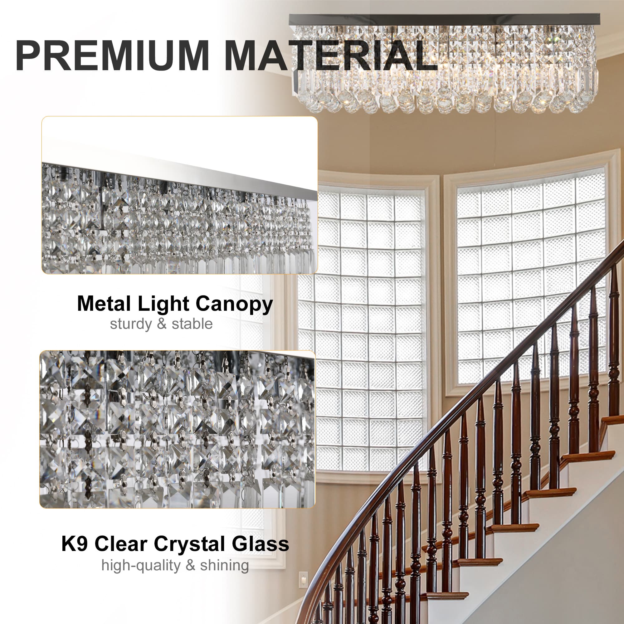 Transform Your Space with this Dazzling Square Crystal Chandelier - image 5