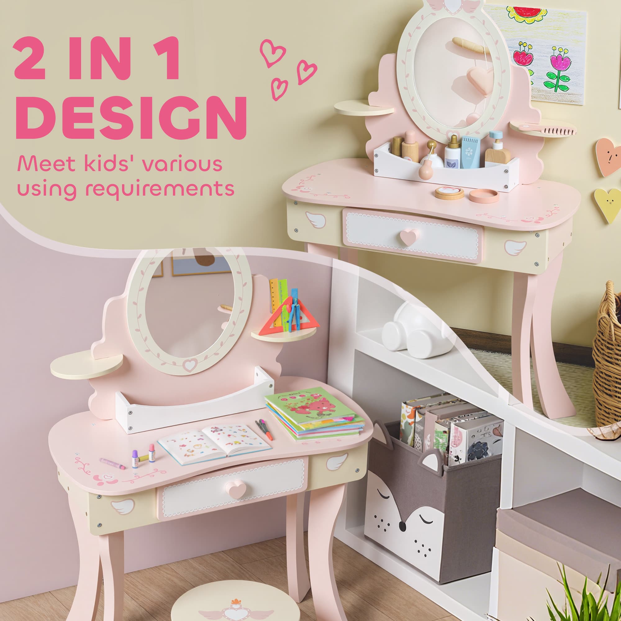 Transform Their Playtime With This Pink 2-in-1 Vanity Set - image 5