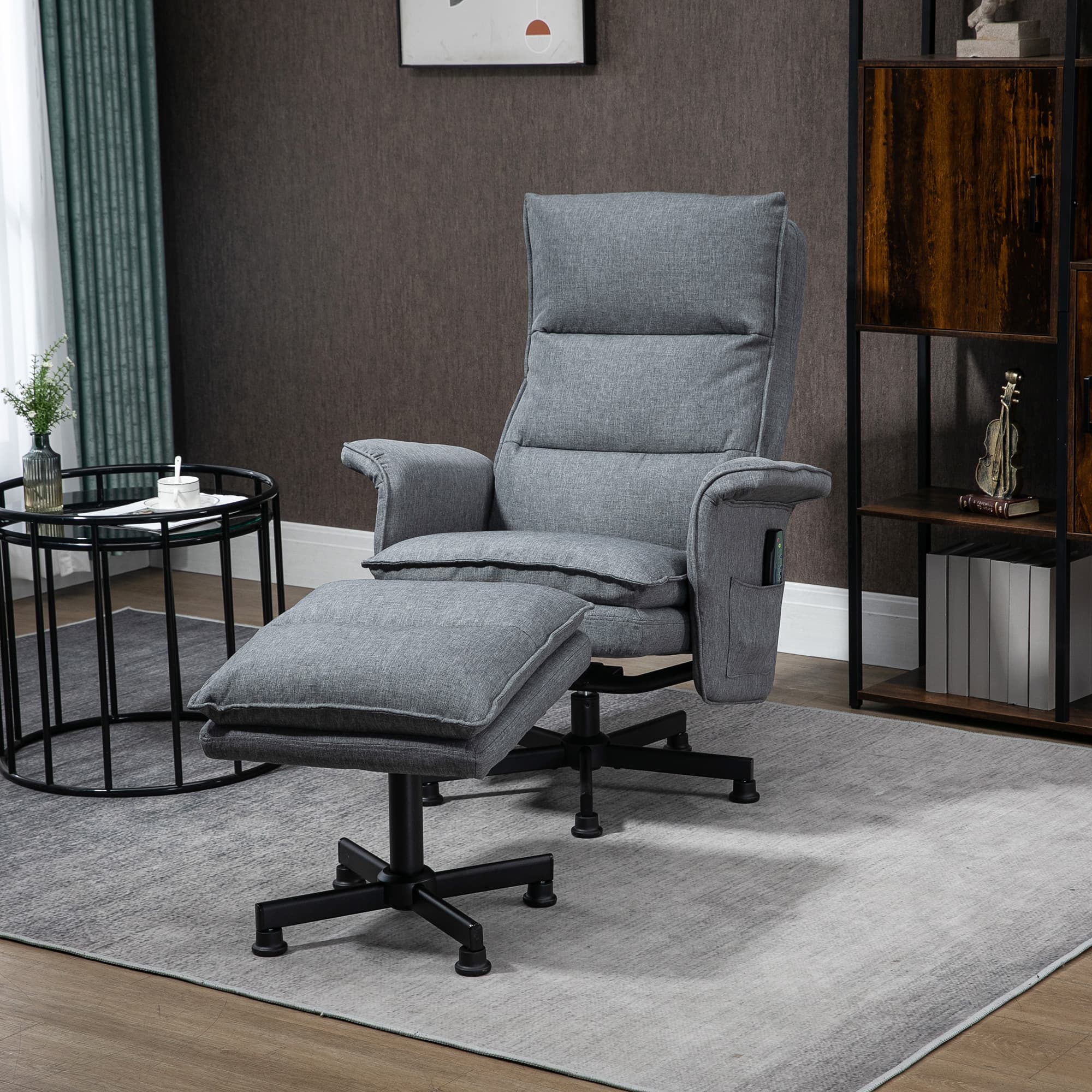 Transform Your Relaxation with this Grey Massage Recliner Set - image 3