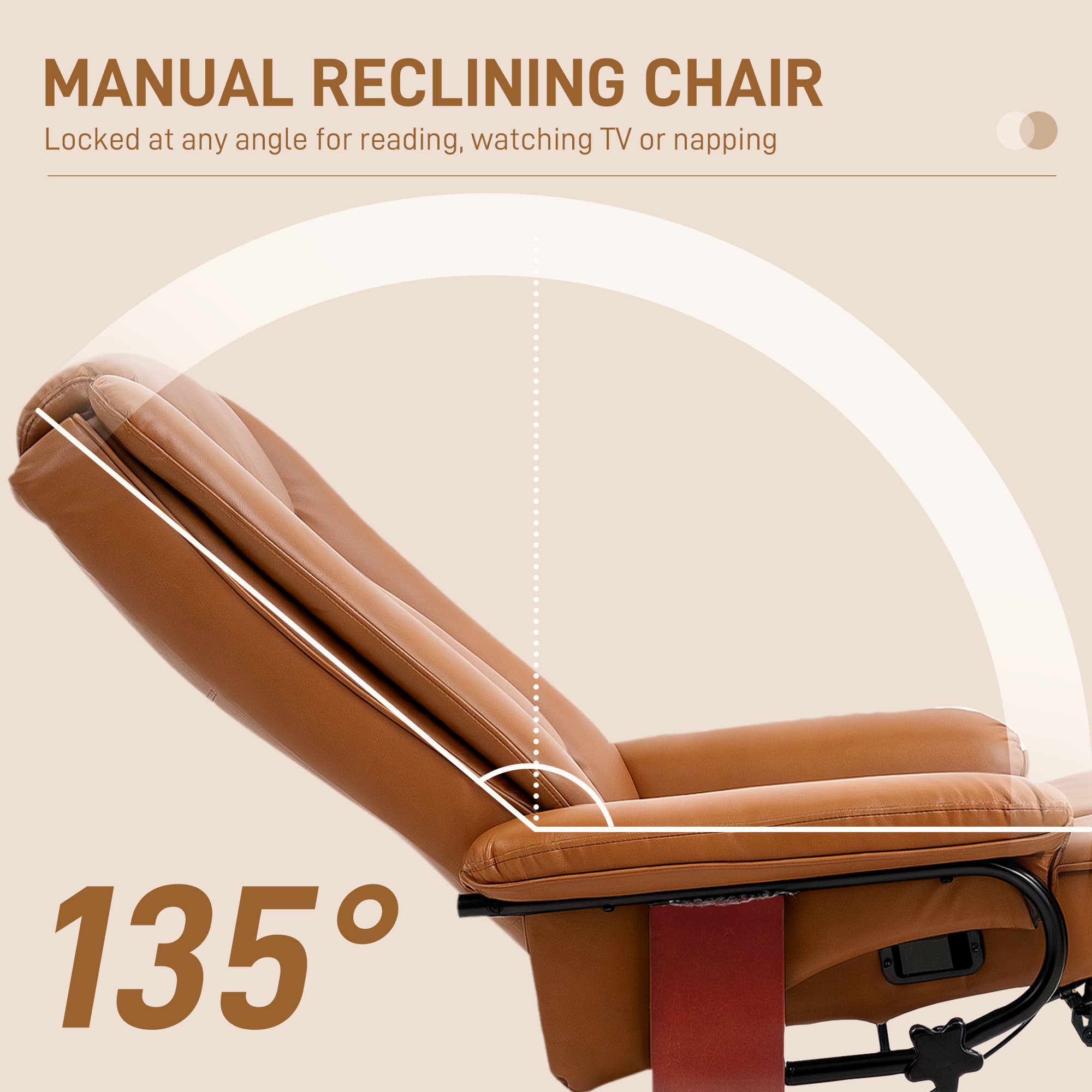 Discover Effortless Comfort with this Brown Swivel Recliner - image 4