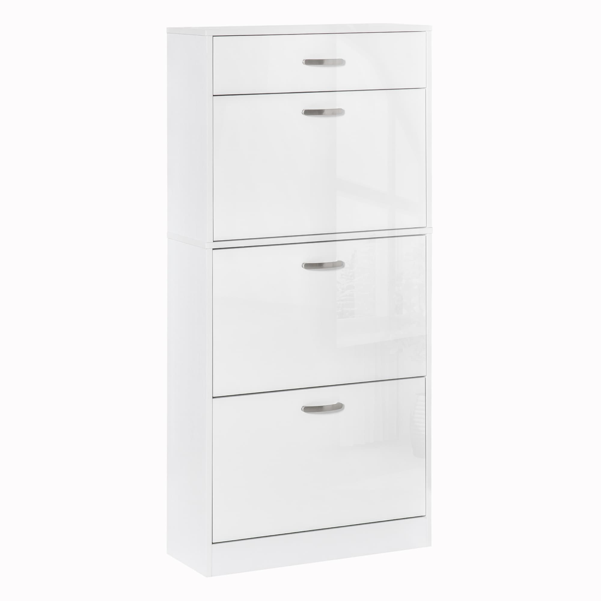 Transform Your Hallway with this 18-Pair White Shoe Cabinet - White