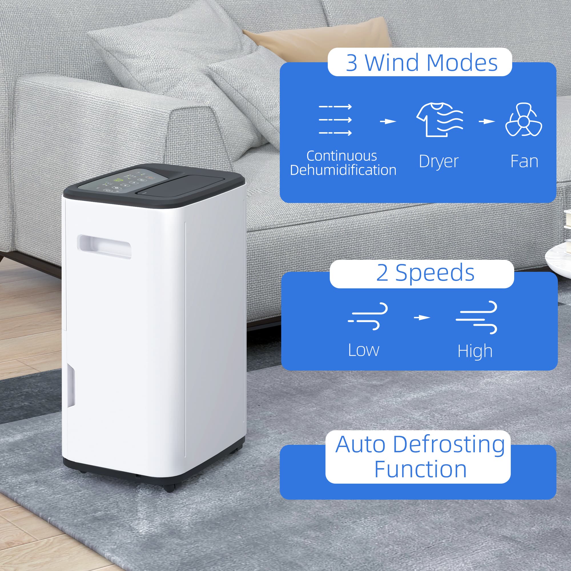 20L Portable Dehumidifier for Laundry and Basements - image 3