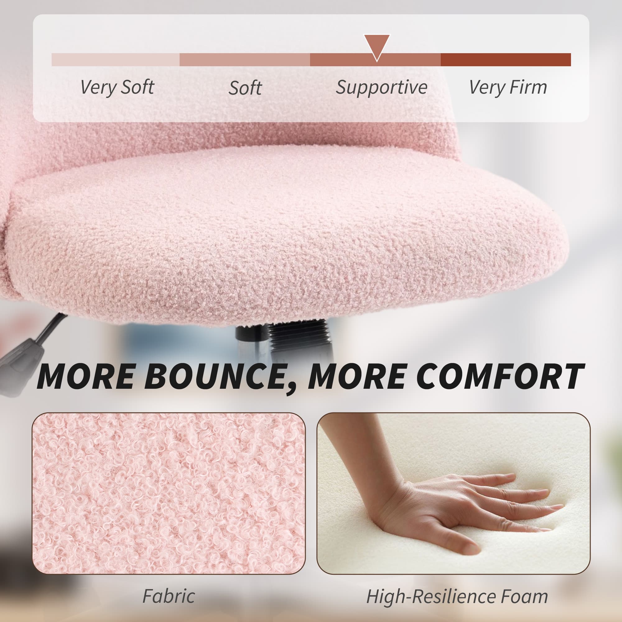 Transform Your Workspace with this Pink Teddy Fleece Chair - image 4
