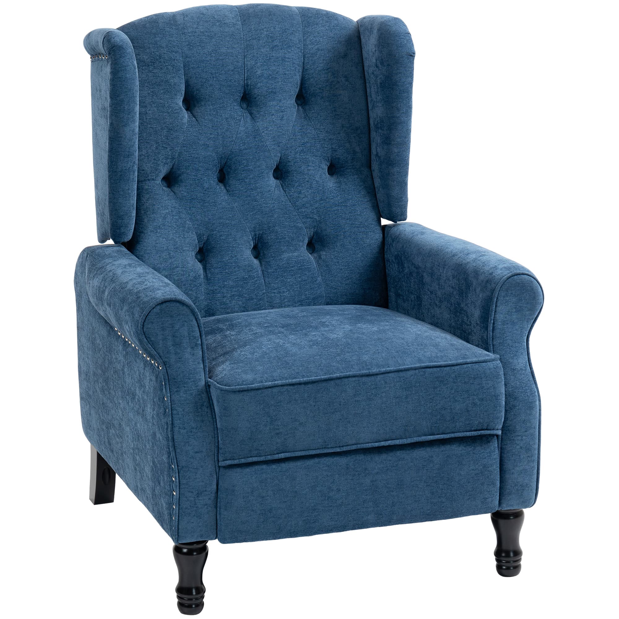 Transform Your Space with this Royal Blue Reclining Armchair - Blue