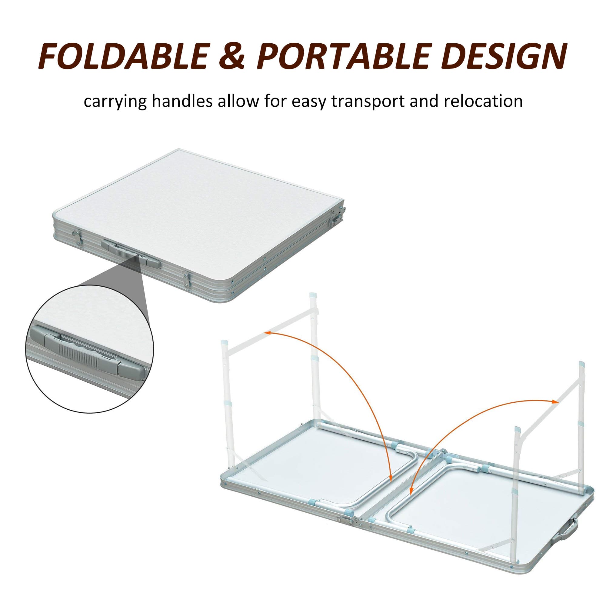 Folding table that sets up in seconds and folds flat for storage - image 7