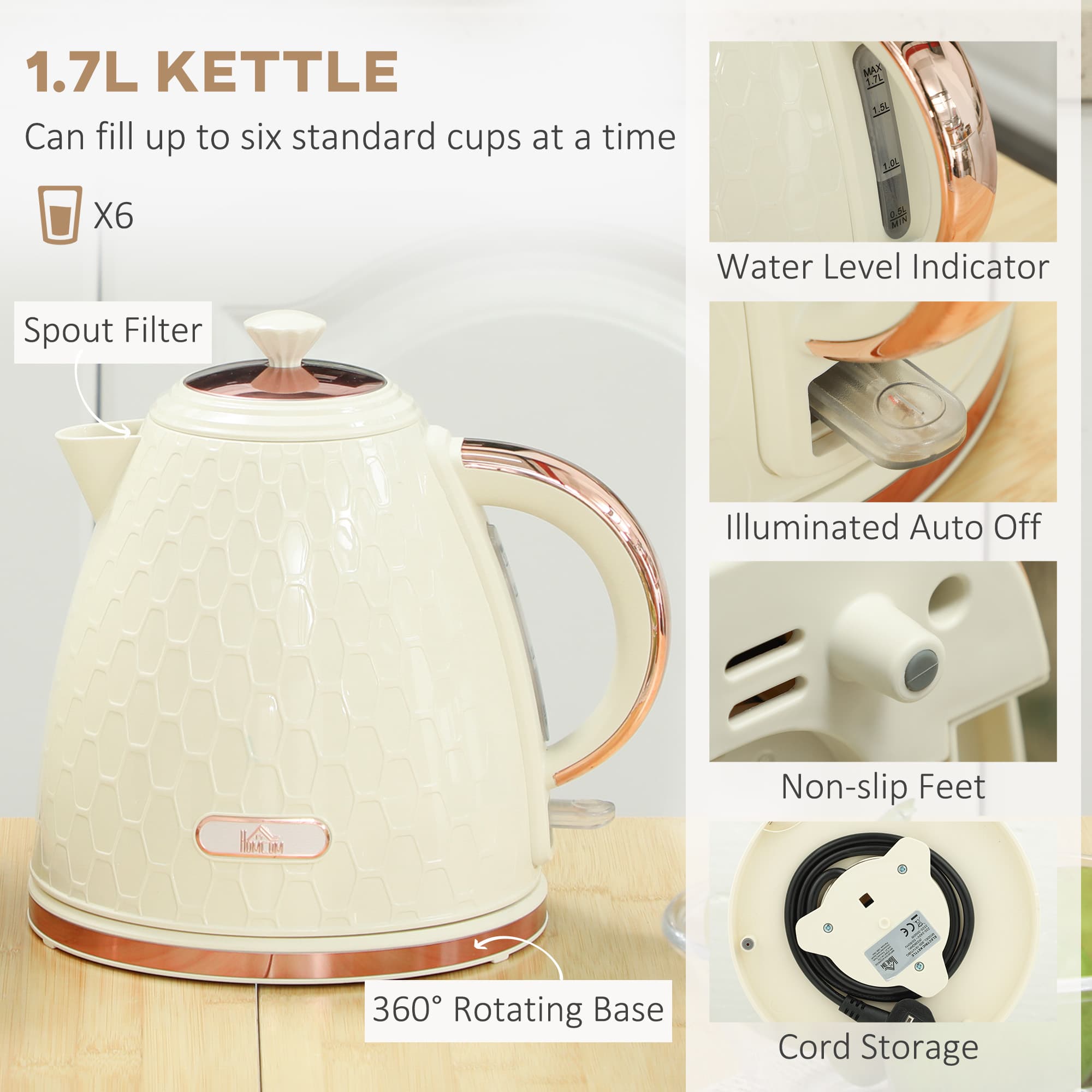 Transform Your Mornings with this Beige Honeycomb Breakfast Set - image 4