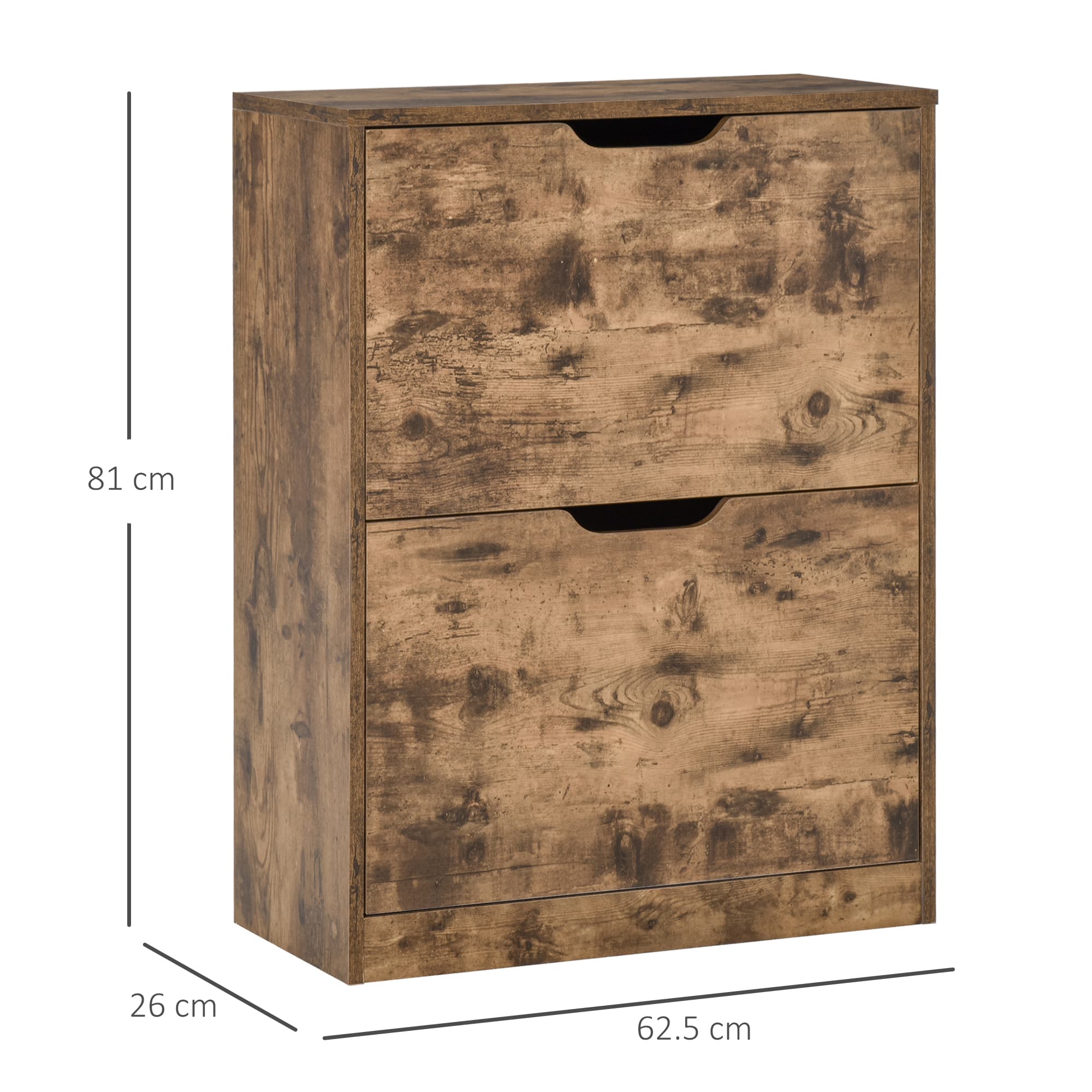 Effortless Hallway Organisation: Slim Rustic Shoe Cabinet - image 2