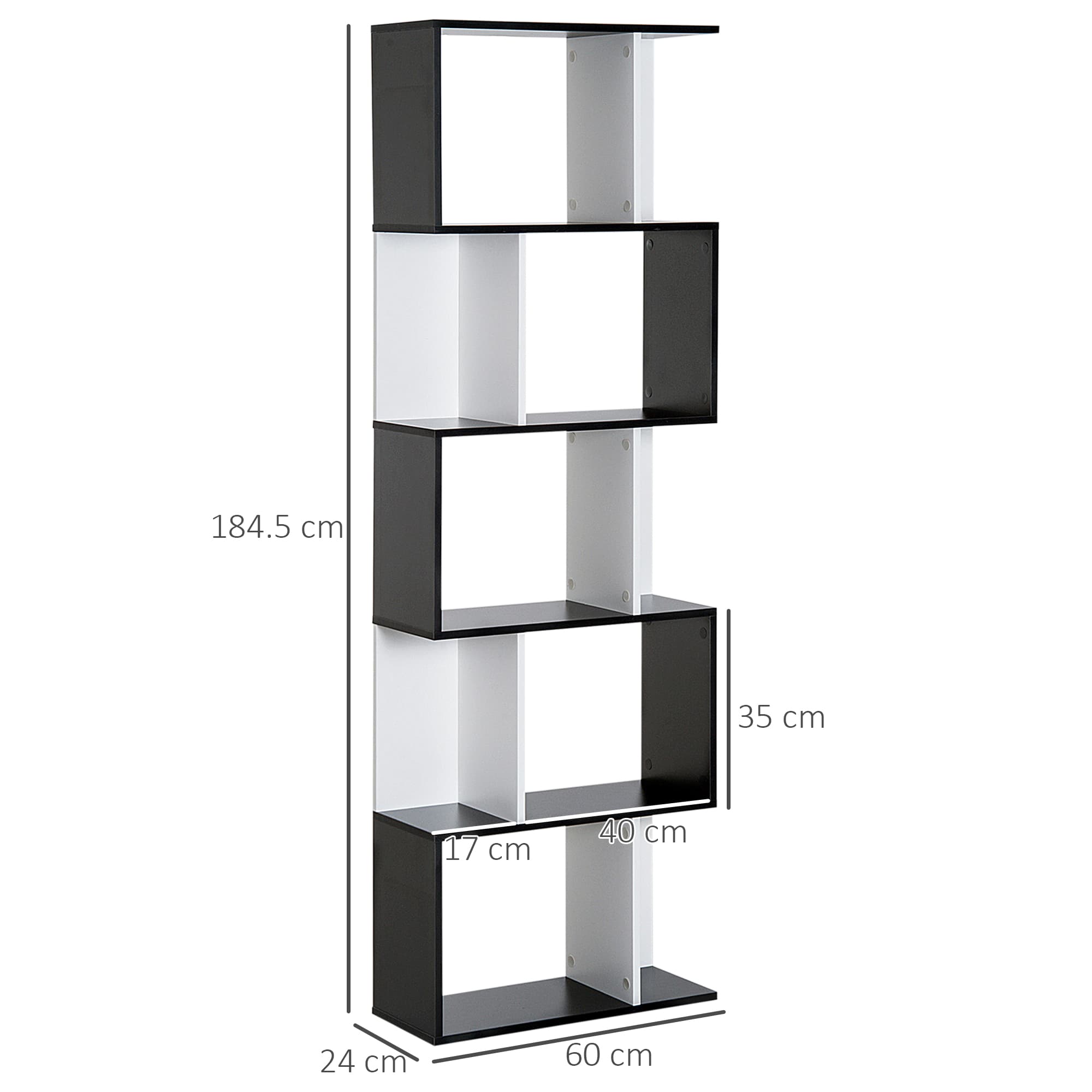 Elevate Your Living Room with this 5-Tier S-Shaped Bookshelf - image 5