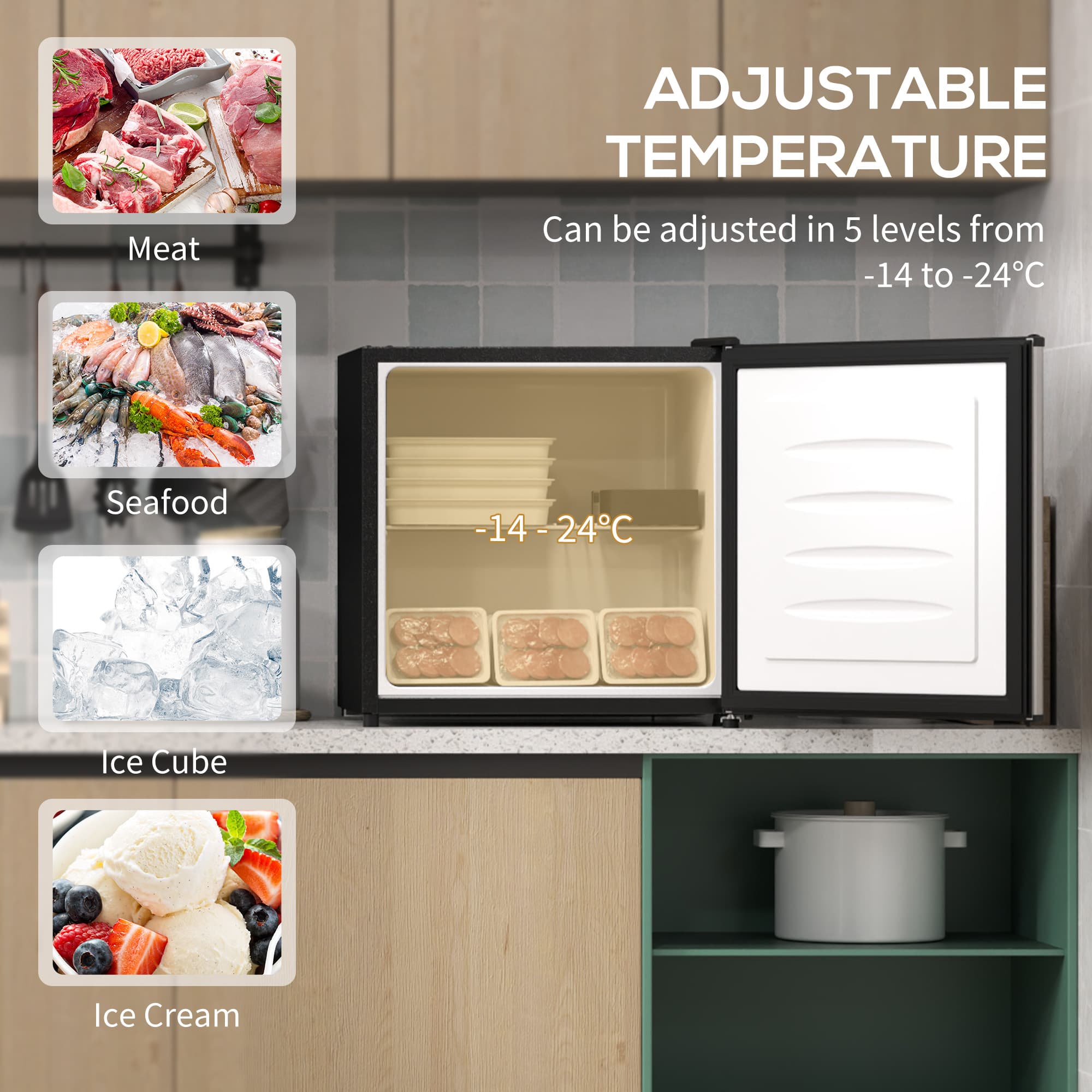 35L Compact Mini Freezer with Temperature Control - image 9