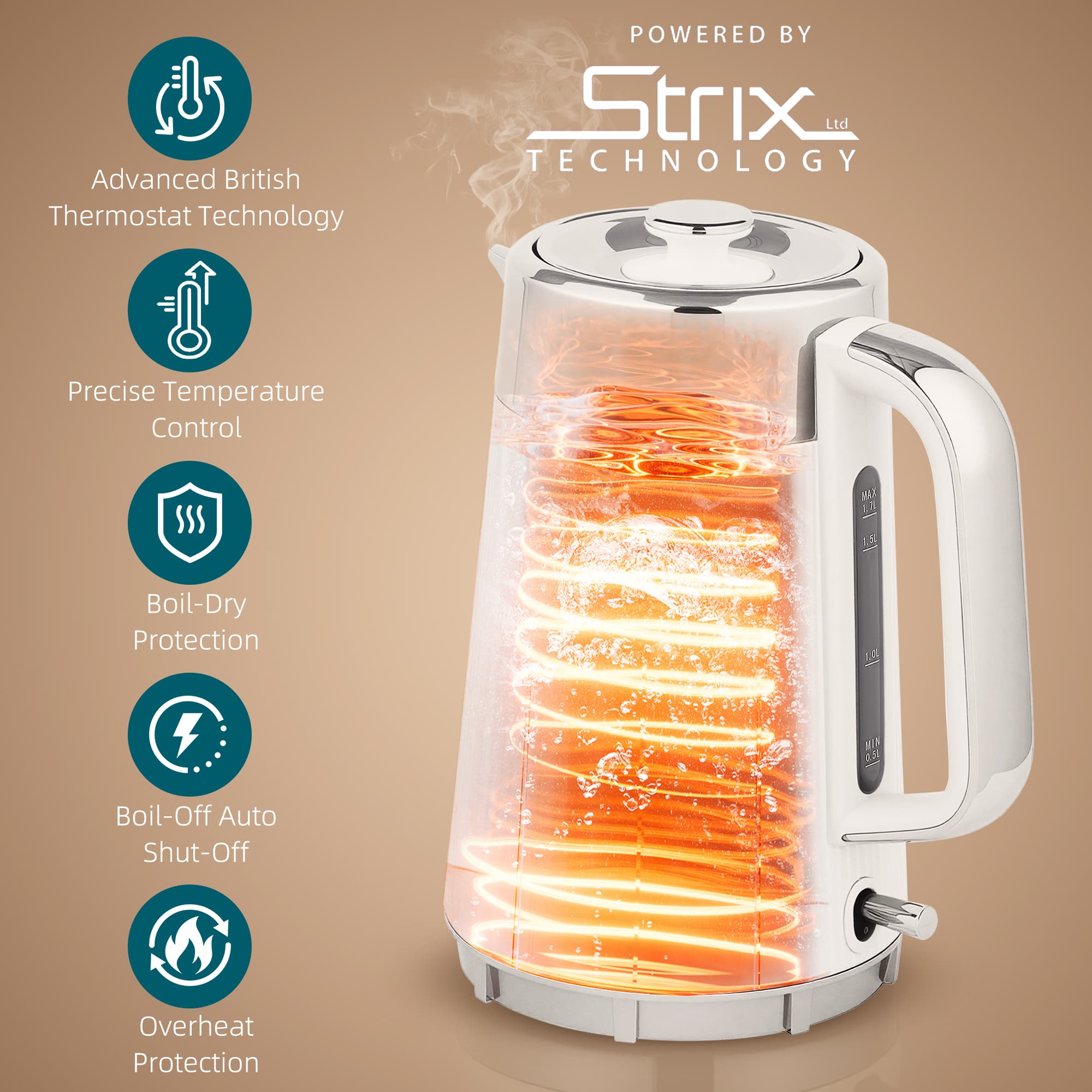 Effortless Mornings: White Kettle & 4-Slice Toaster Set - image 3