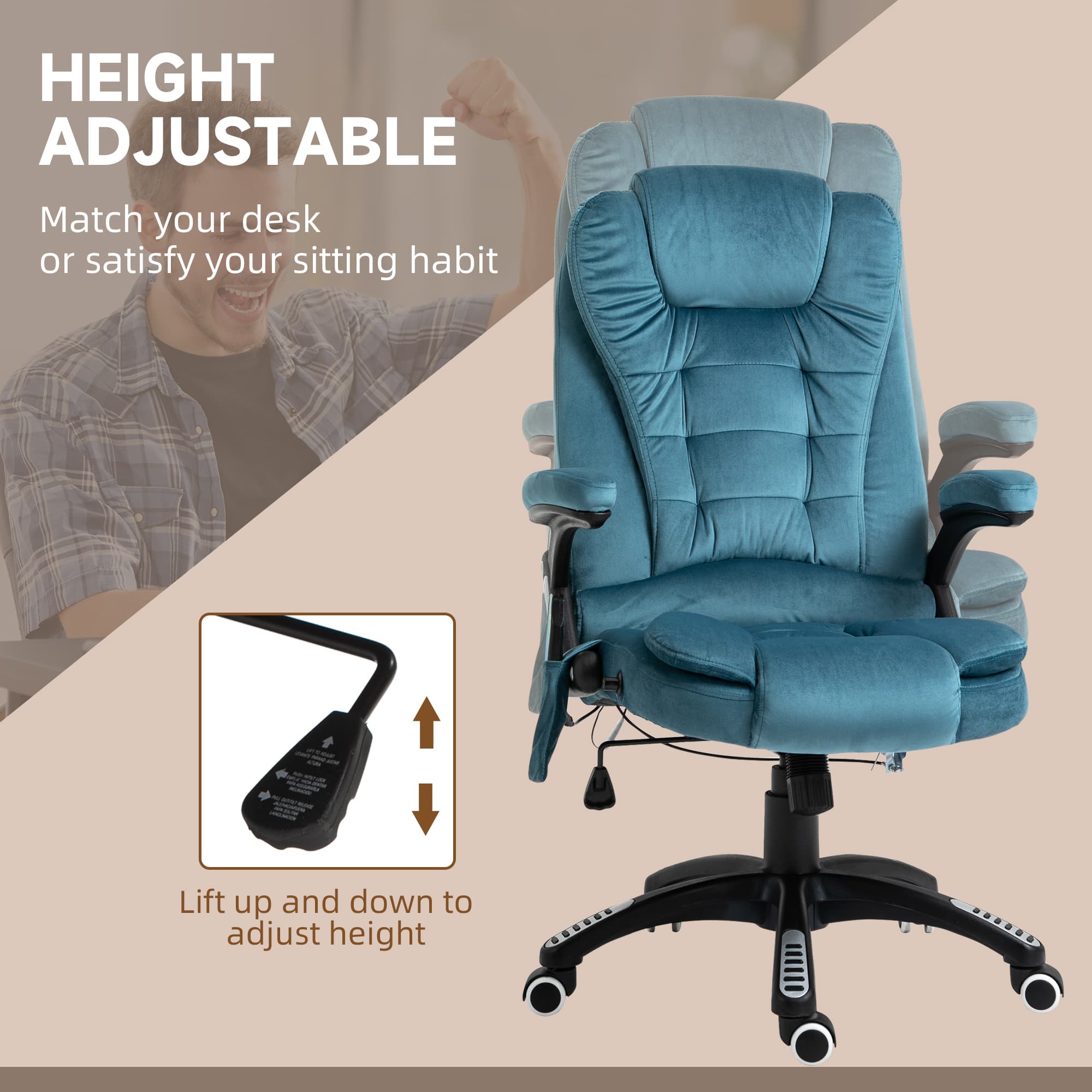 Transform Your Workday with the Vinsetto Heated Massage Chair - image 4