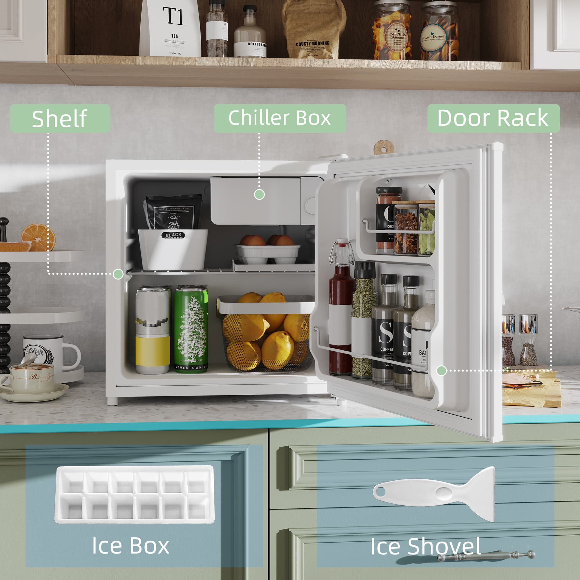 Compact 46-Litre Mini Fridge with Ice Box — For Bedrooms and Offices - image 7