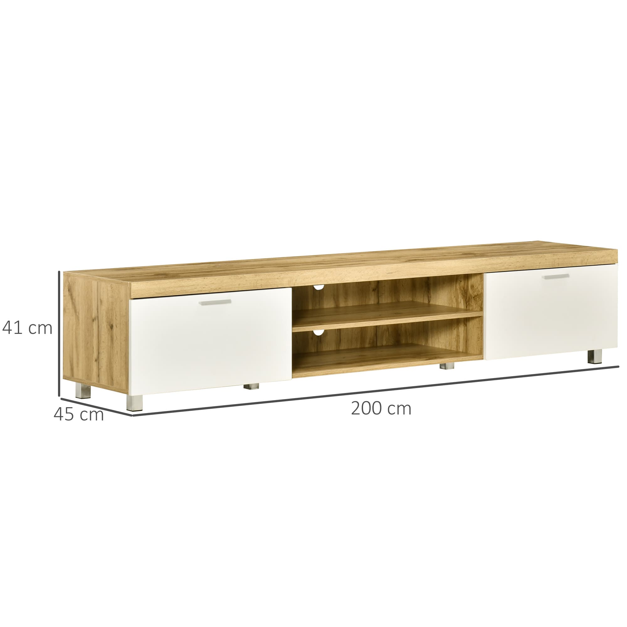 Transform Your Living Room with this Modern 90" Oak TV Unit - image 3