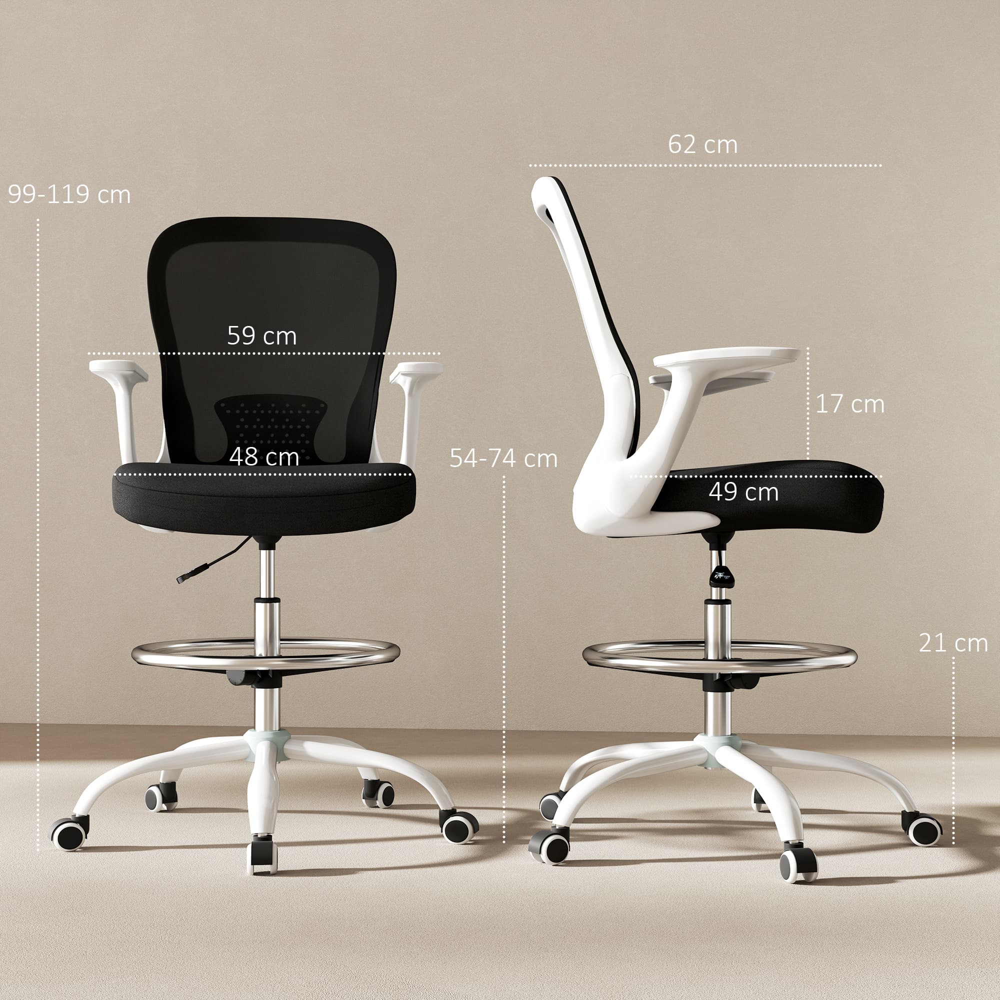 Ergonomic Mesh Draughtsman Chair for Elevated Comfort - image 3