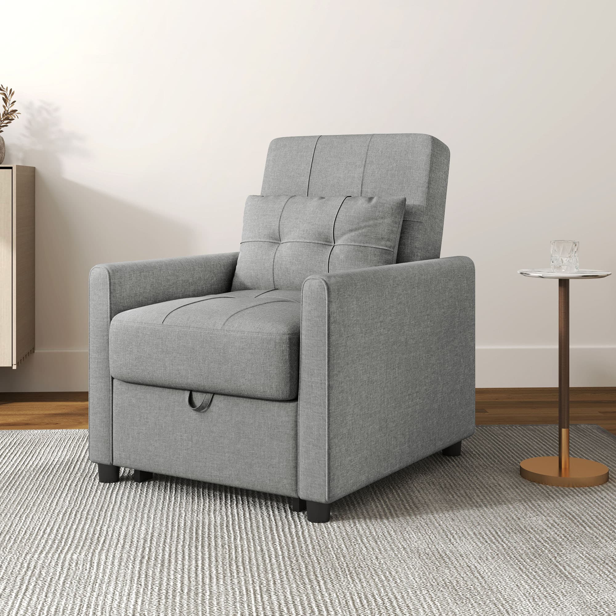 Transform Your Space with this Light Grey Chair Bed - image 1