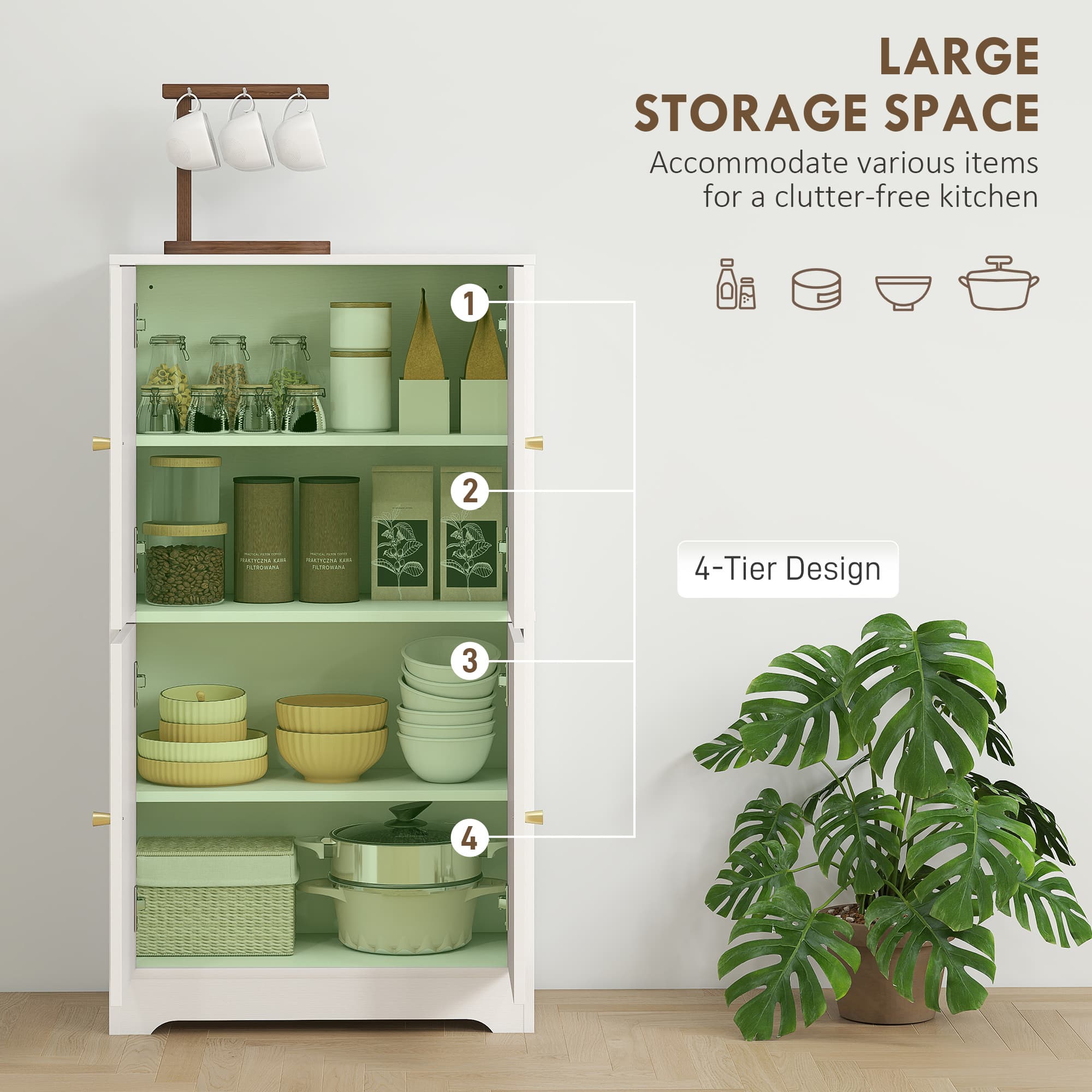 Transform Your Space With This Elegant 4-Door Storage Cabinet - image 3