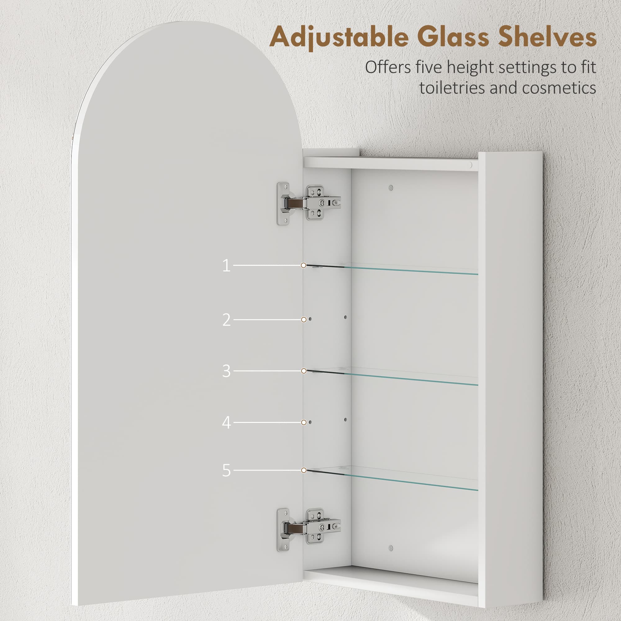 Maximise Space with this Elegant White Arched Mirror Cabinet - image 4