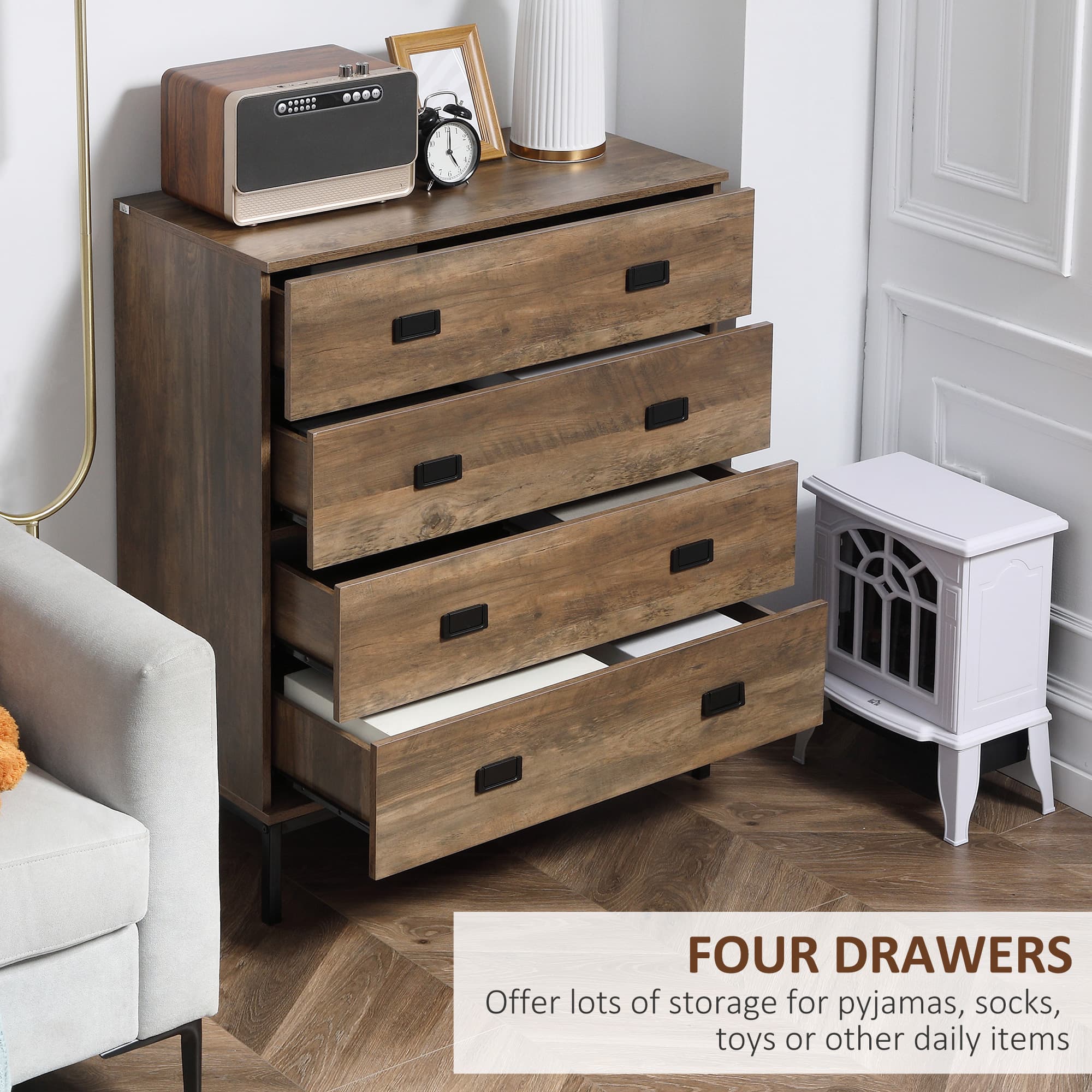 Transform Your Bedroom with this Rustic 4-Drawer Chest - image 1