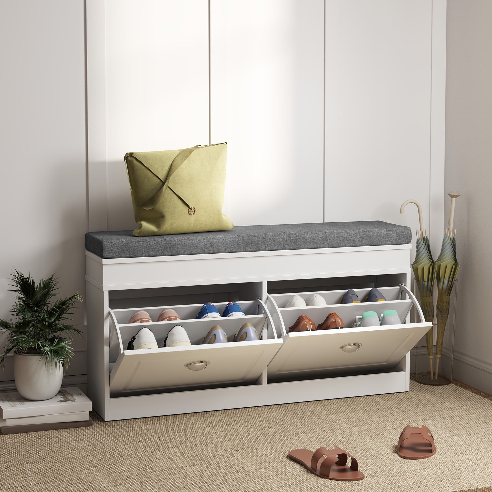 Transform Your Hallway with this Cushioned Shoe Bench - image 1
