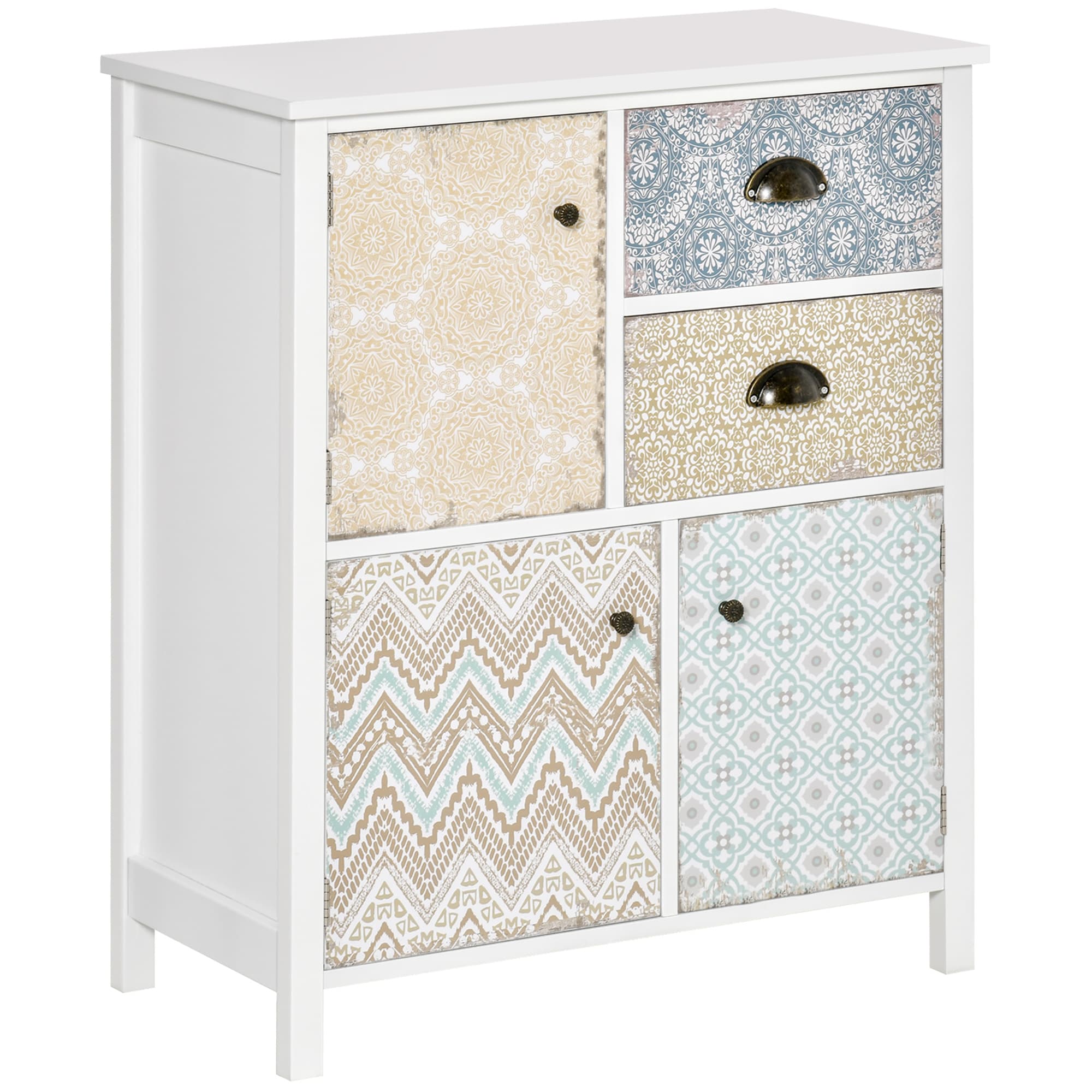 Transform Your Space with this Bohemian Storage Sideboard - Multi Colour