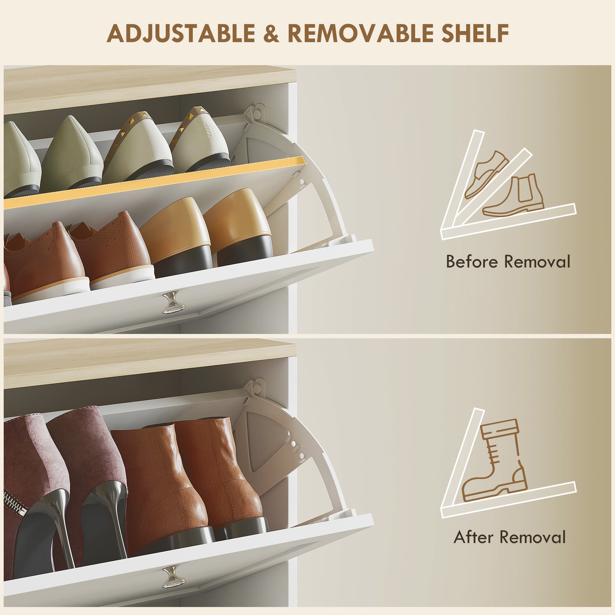 Transform Your Hallway with this Slim White Shoe Cabinet - image 2