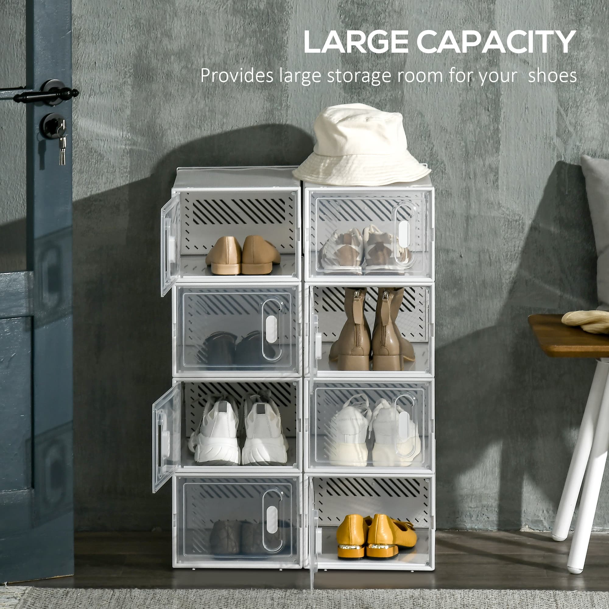 Clear Stackable Shoe Boxes for Everyday Organisation - image 3