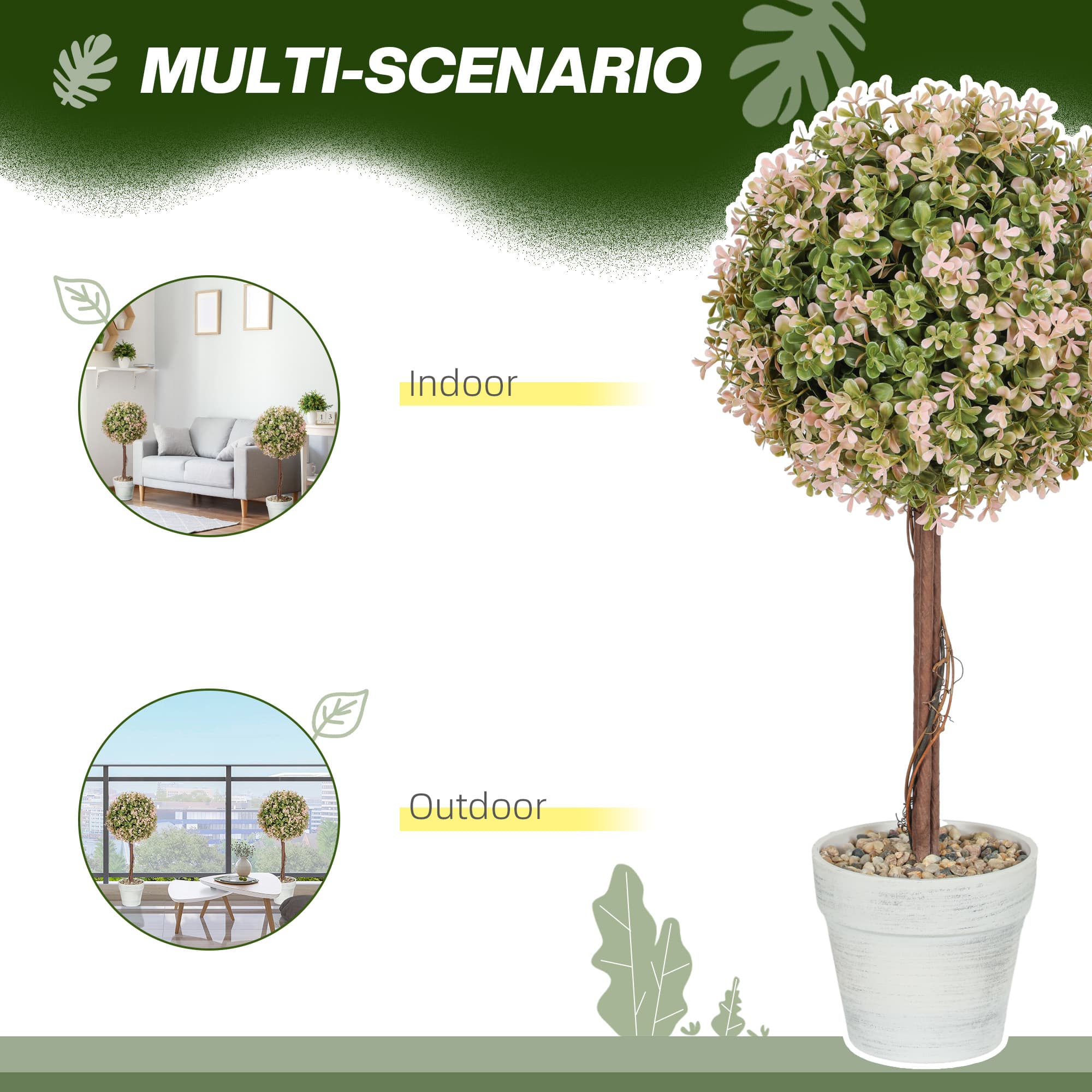 Two 60cm Artificial Murraya Plants for Easy Greenery - image 1