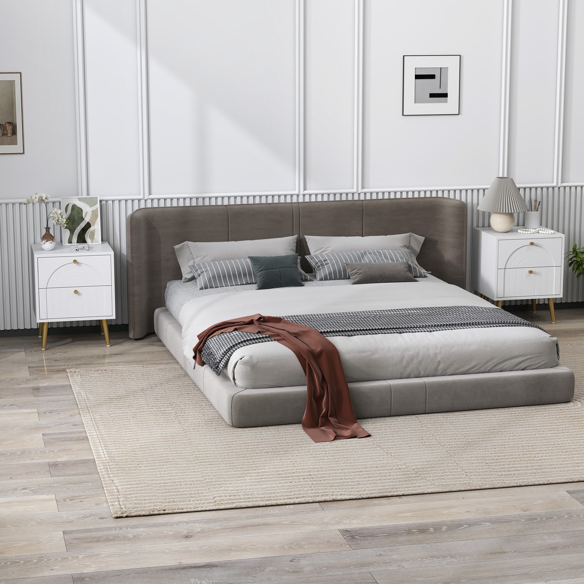 Transform Your Bedroom with Elegant White & Gold Bedside Tables - image 5