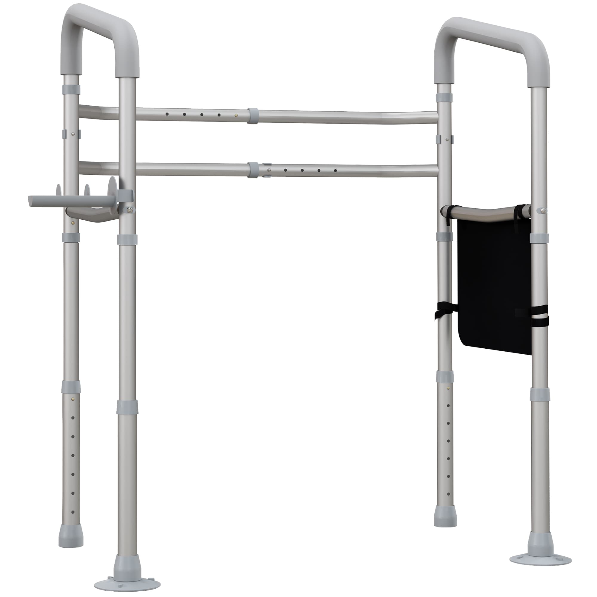 Free-Standing Toilet Frame with Adjustable Arms and Storage Pouch - image 10