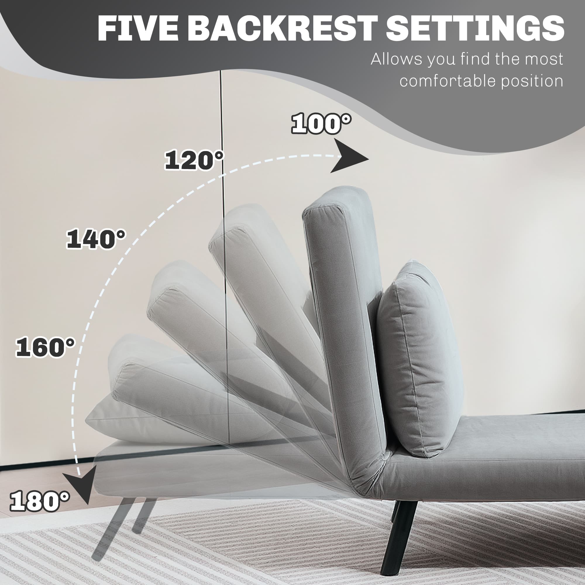 Transform Your Space with the 4-in-1 Velvet Chair Bed - image 2