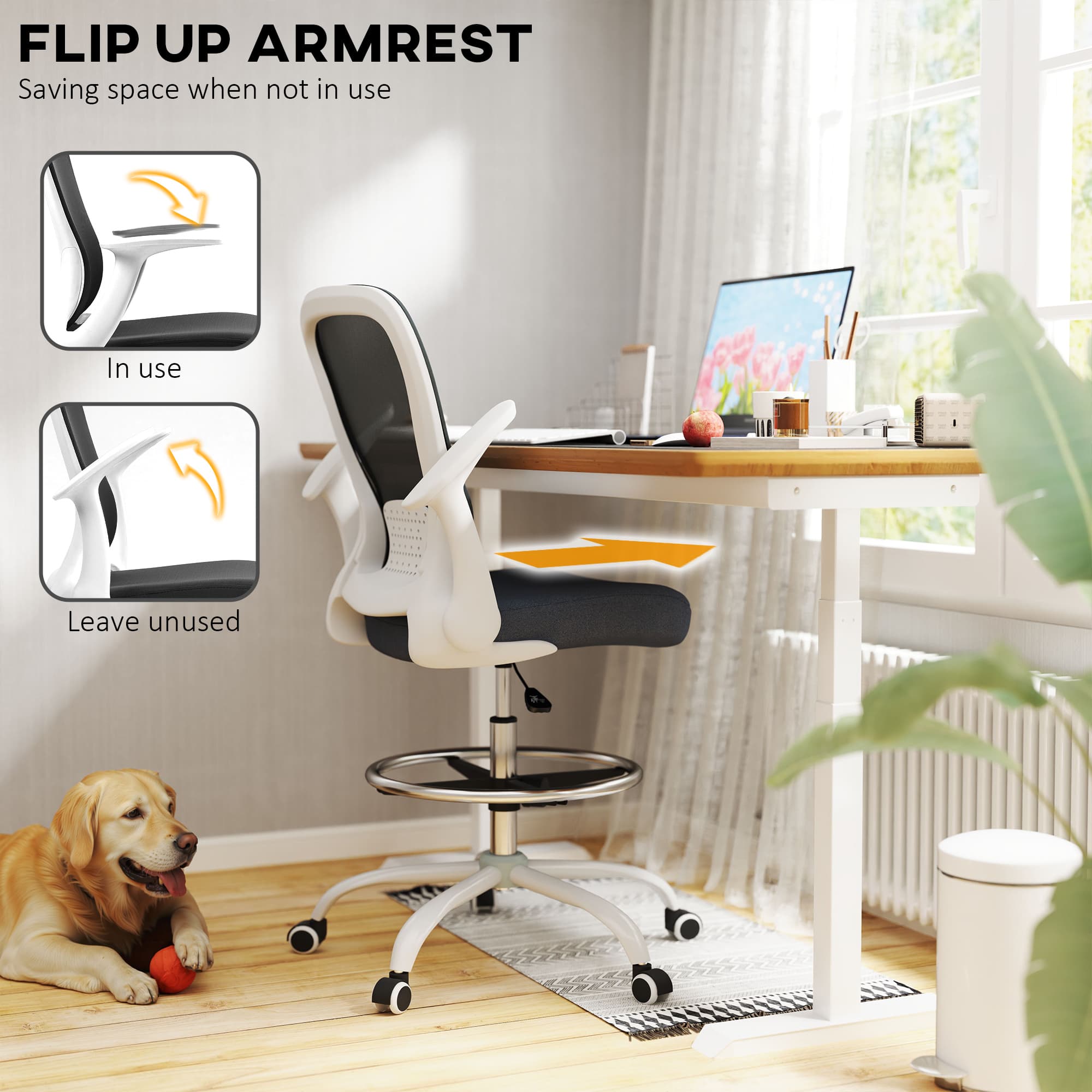 Ergonomic Mesh Draughtsman Chair for Elevated Comfort - image 4